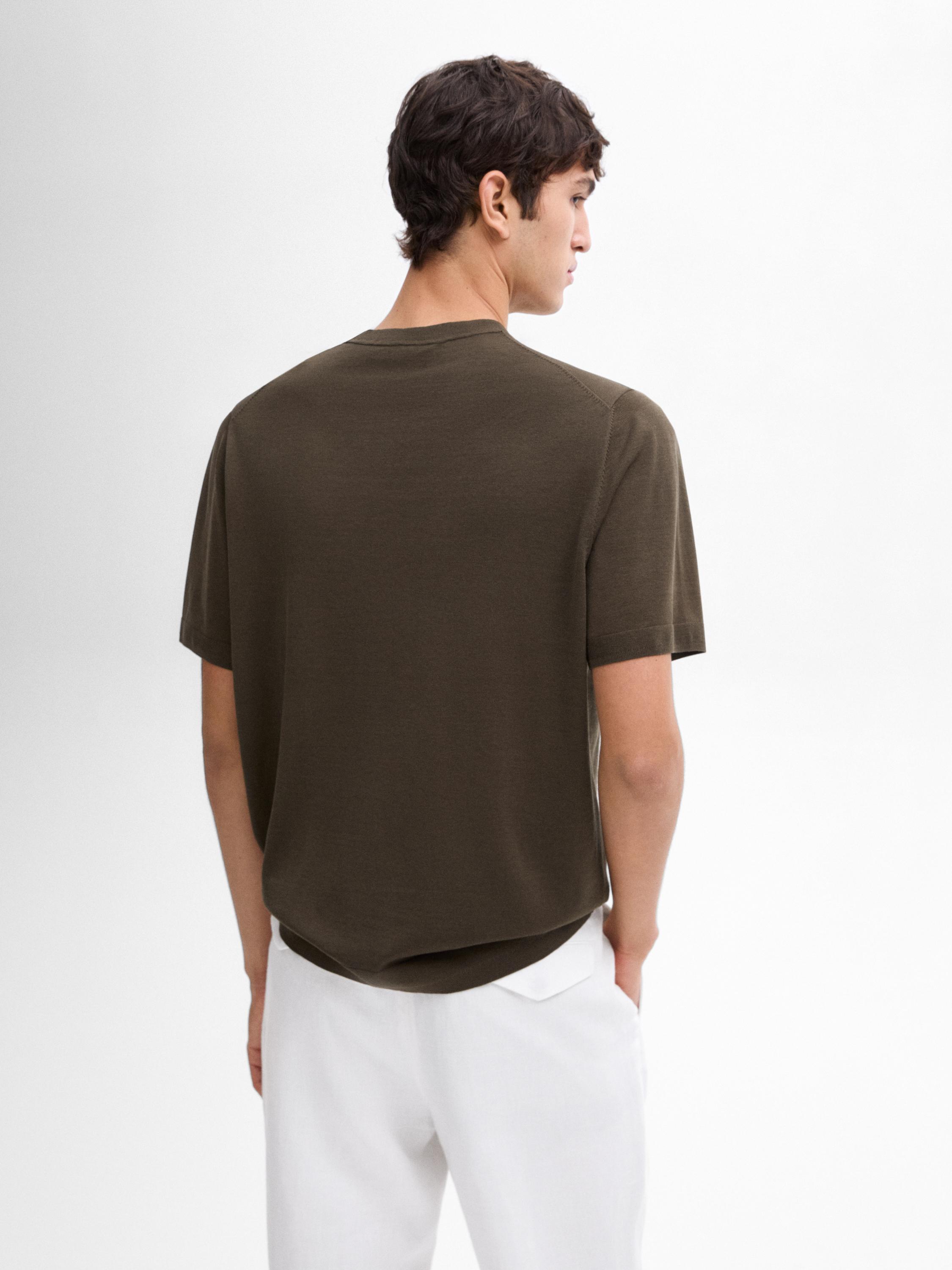 Cotton blend knit T-shirt