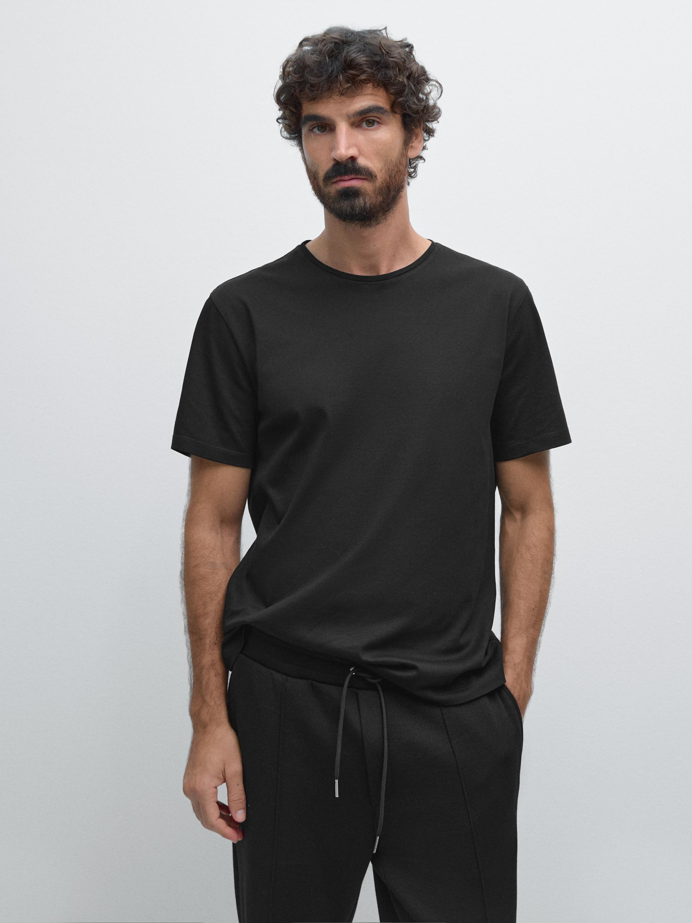 Regular fit T-shirt with crew neck