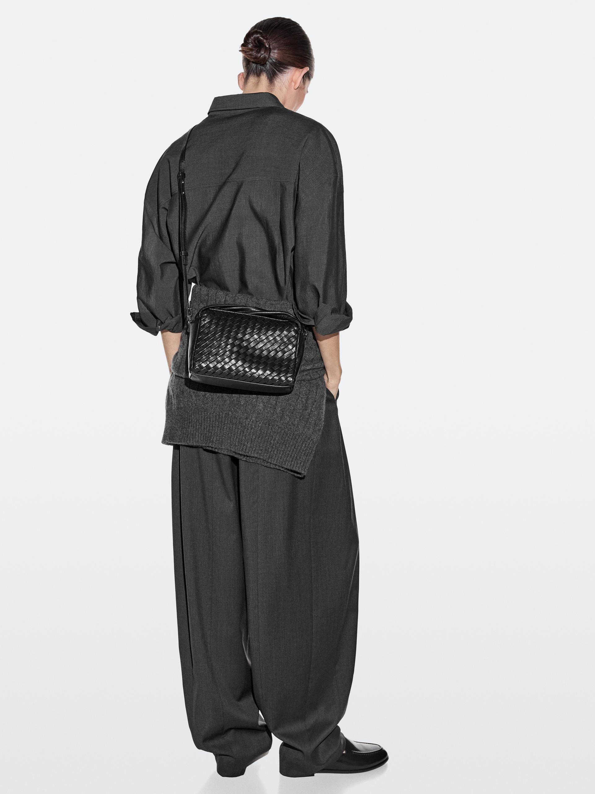 Mini Borsa Intrecciata In Pelle Nappata - Nero - 01 - Massimo Dutti - Femminile