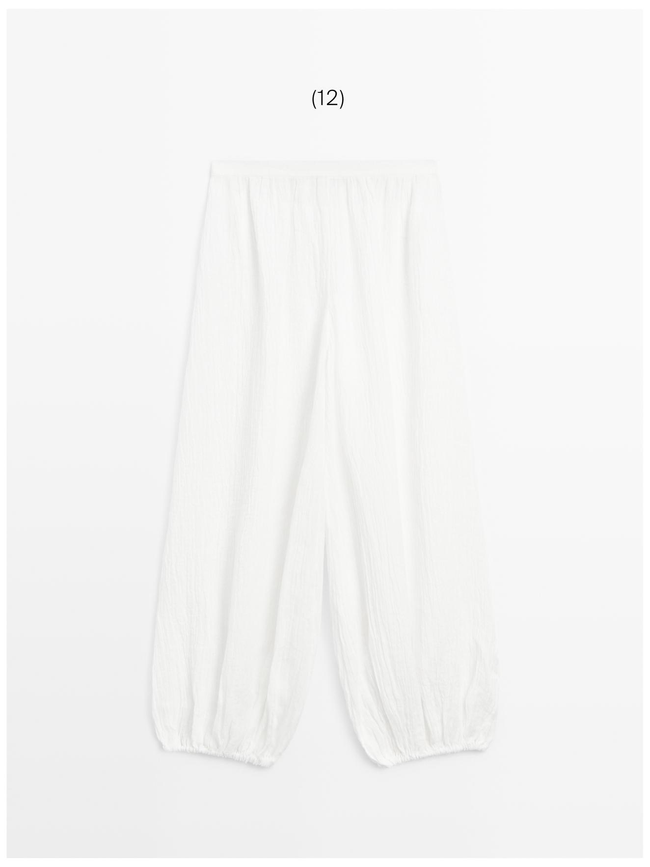 Linen sarouel trousers — Off white
