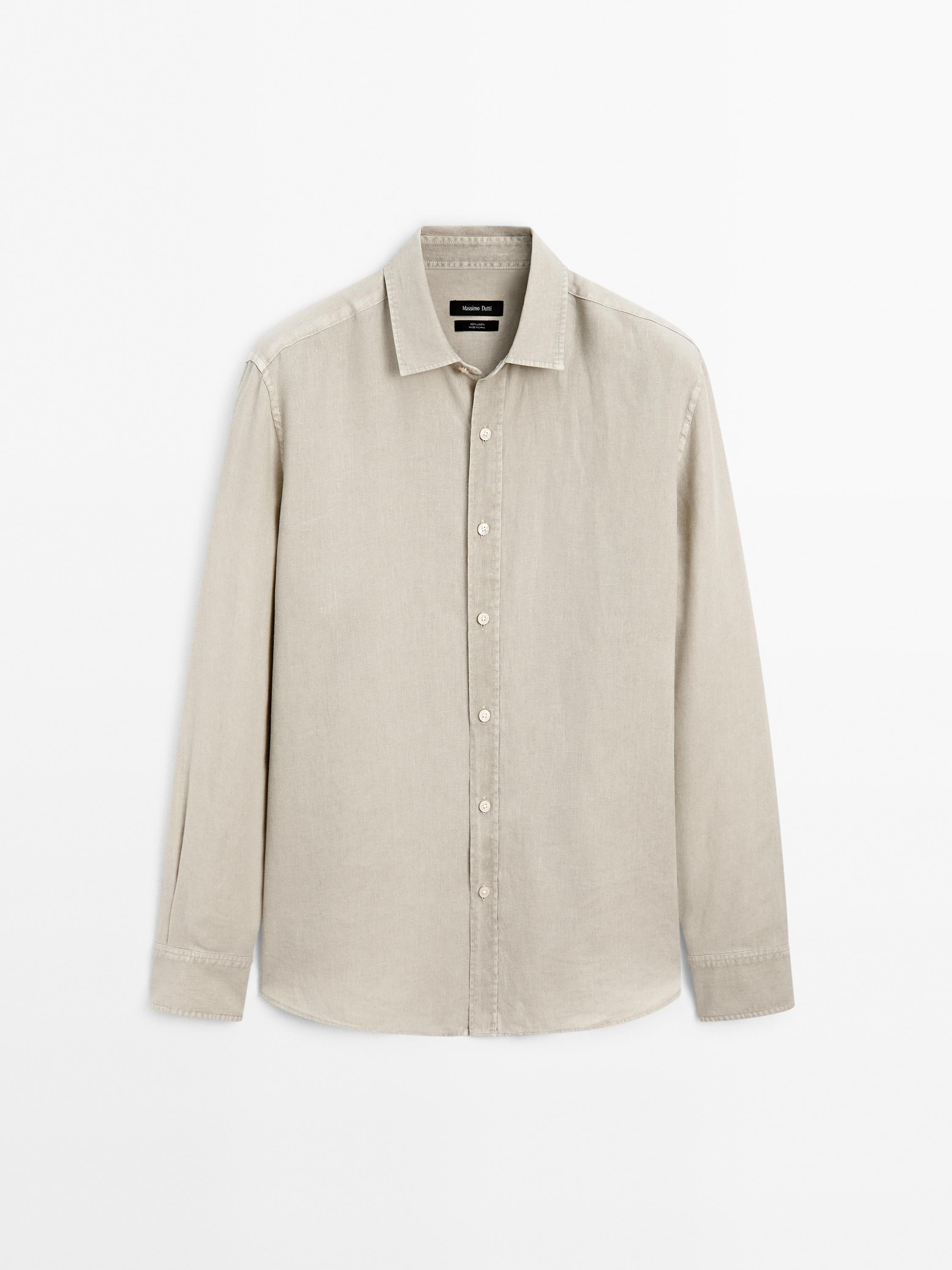 Regular fit shirt with maltinto finish