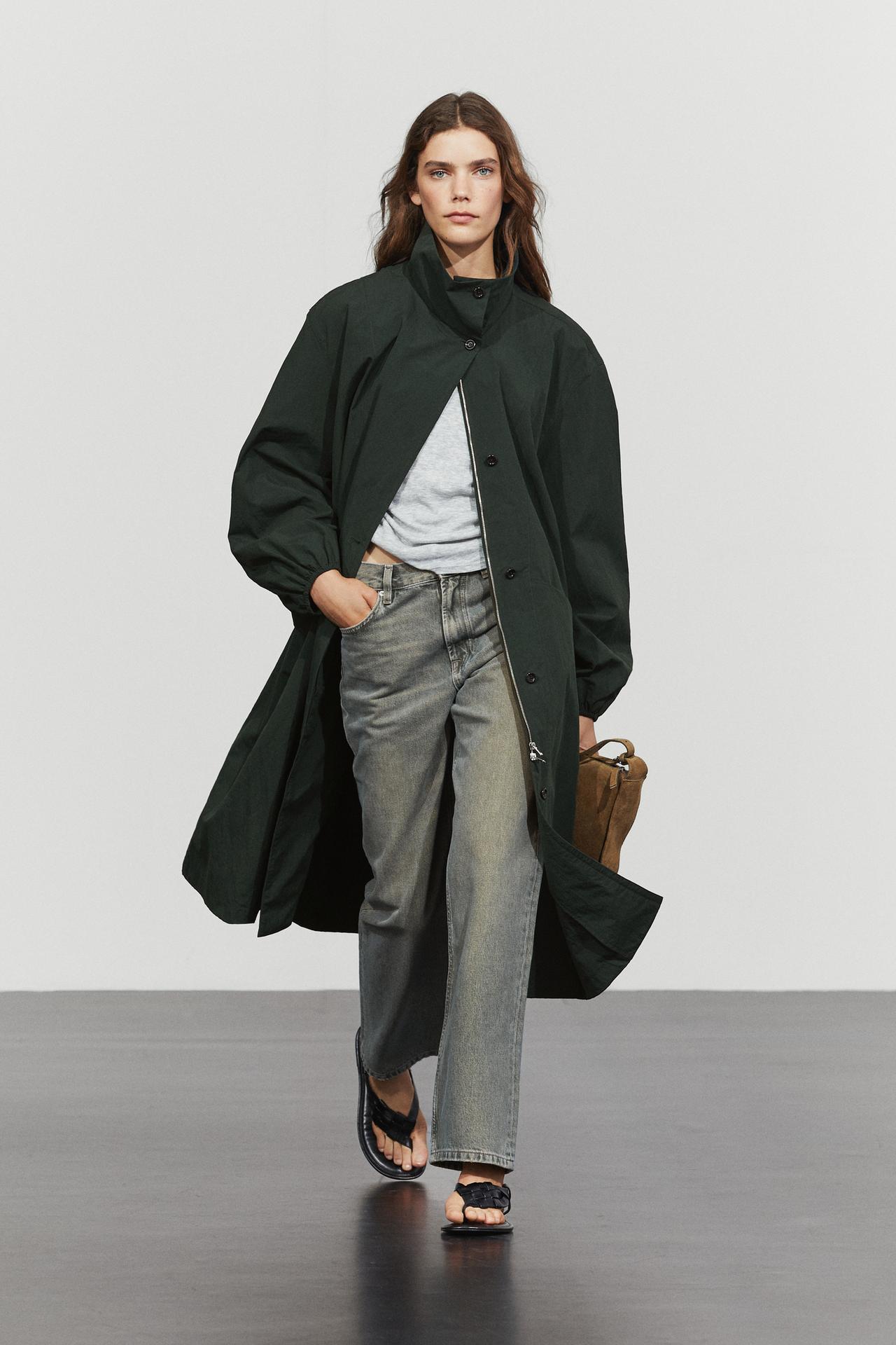 Long technical parka — PETROL BLUE