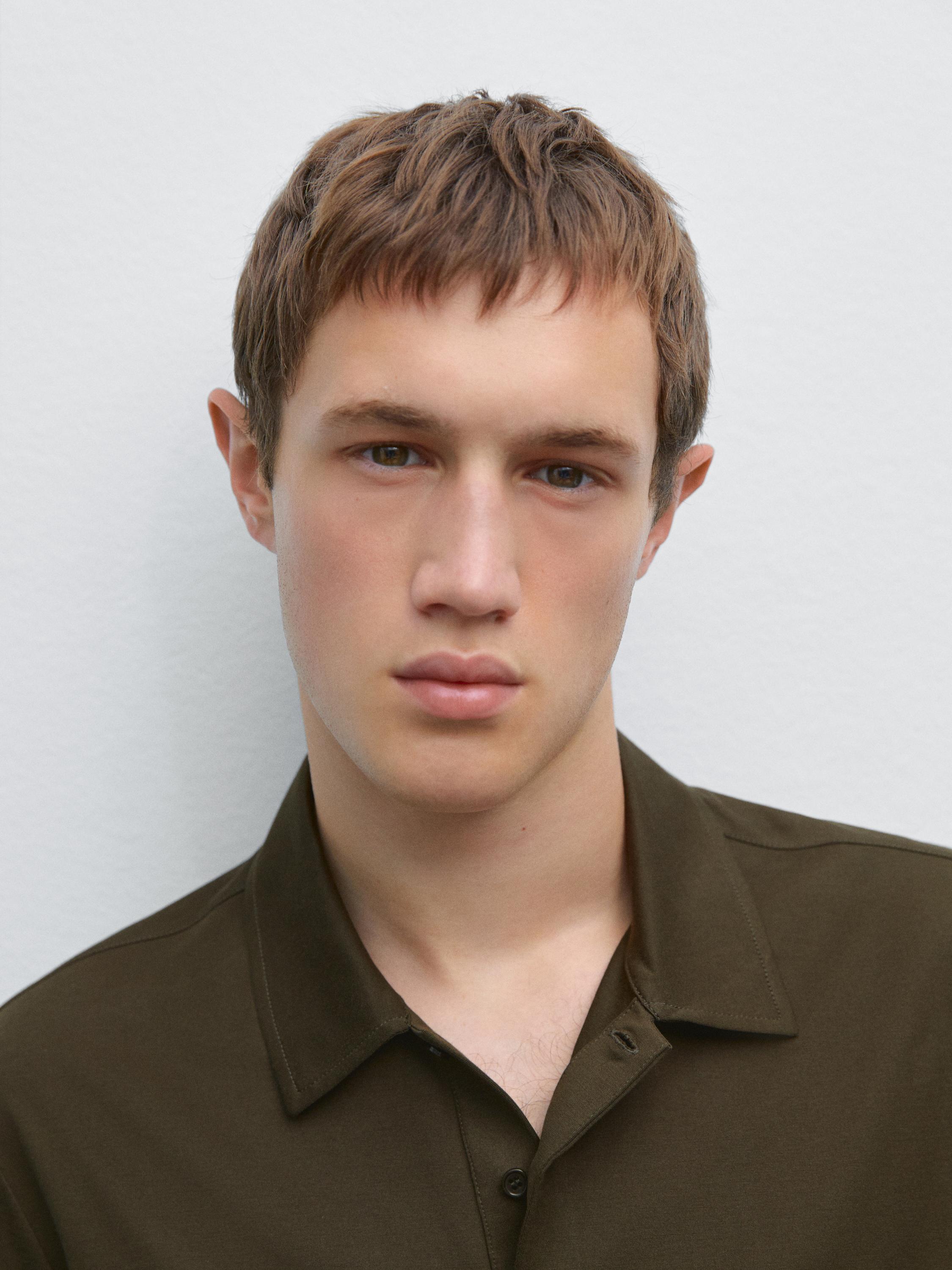 Poloshirt aus Baumwollmischgewebe im Slim-Fit