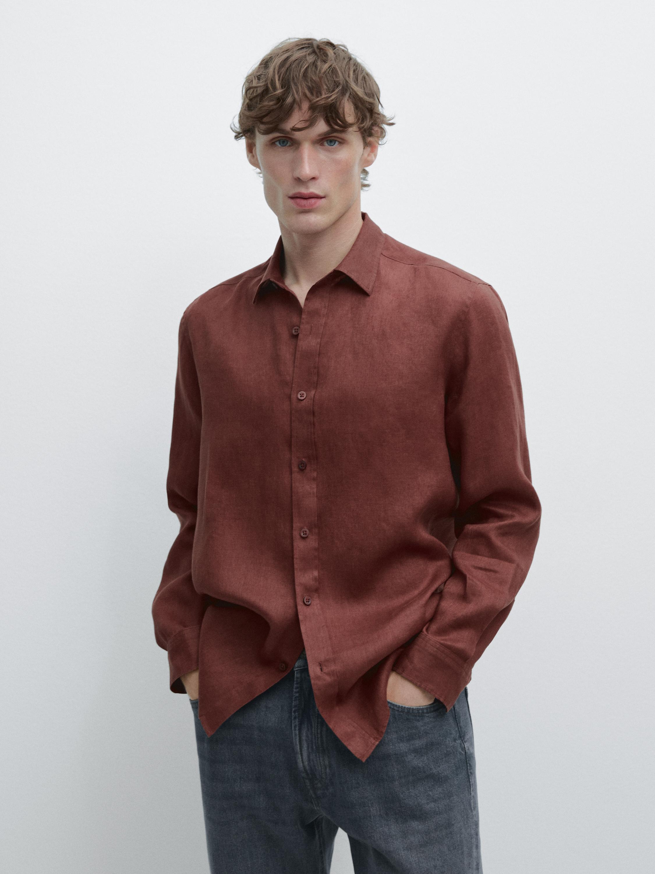 Chemise slim 100 % lin