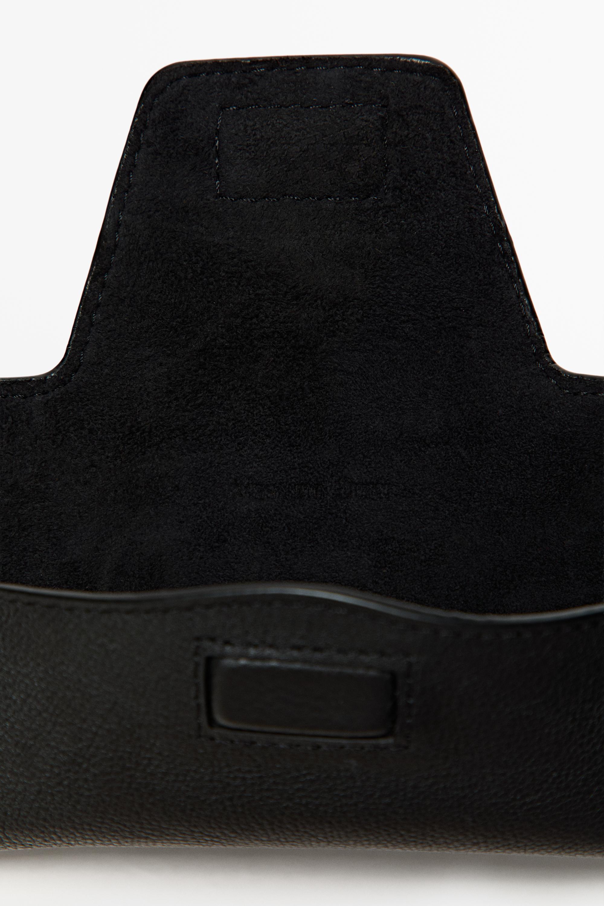Nappa leather sunglasses case — BLACK