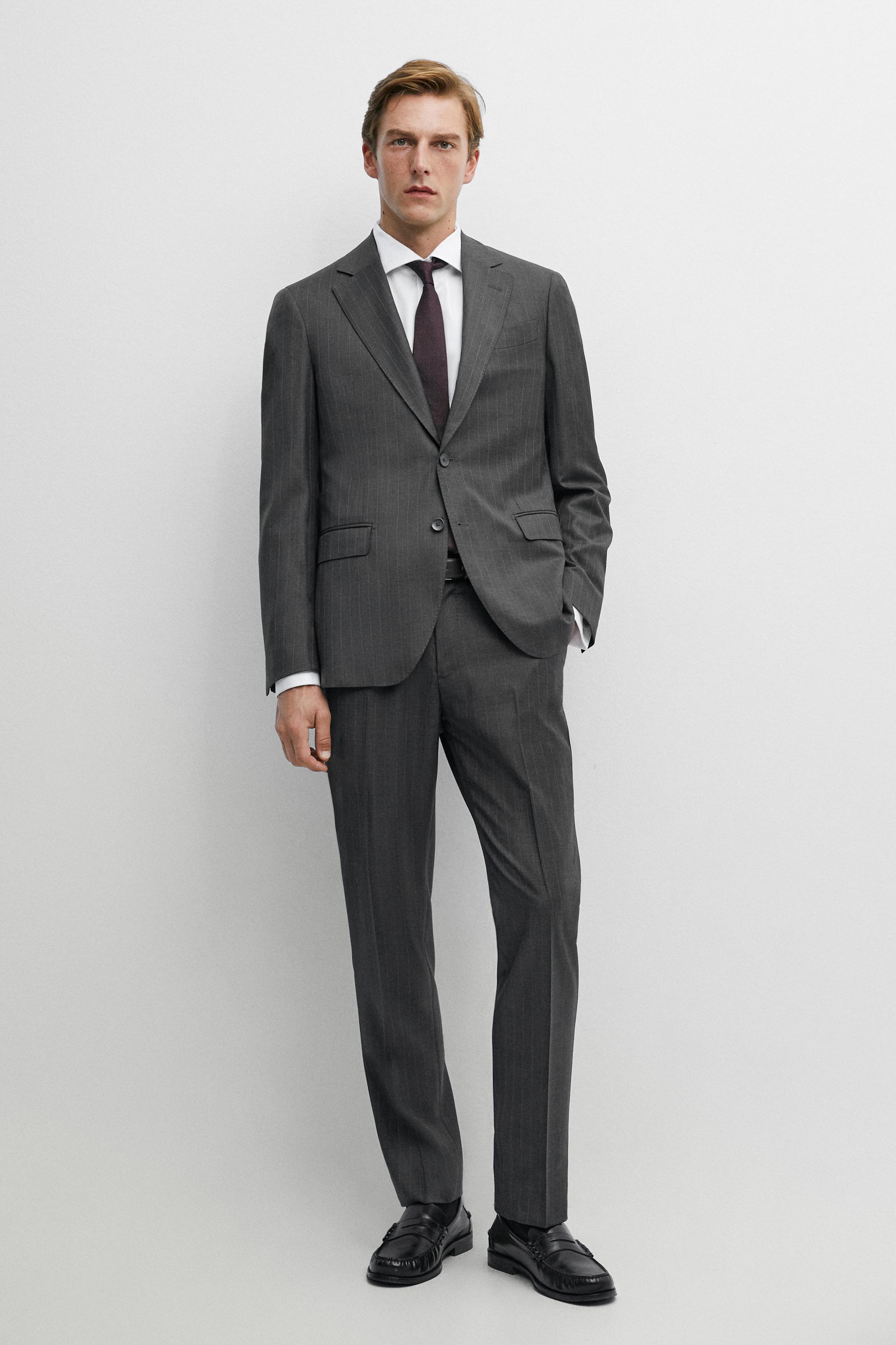 Slim fit cotton shirt with double cuffs — WHITE