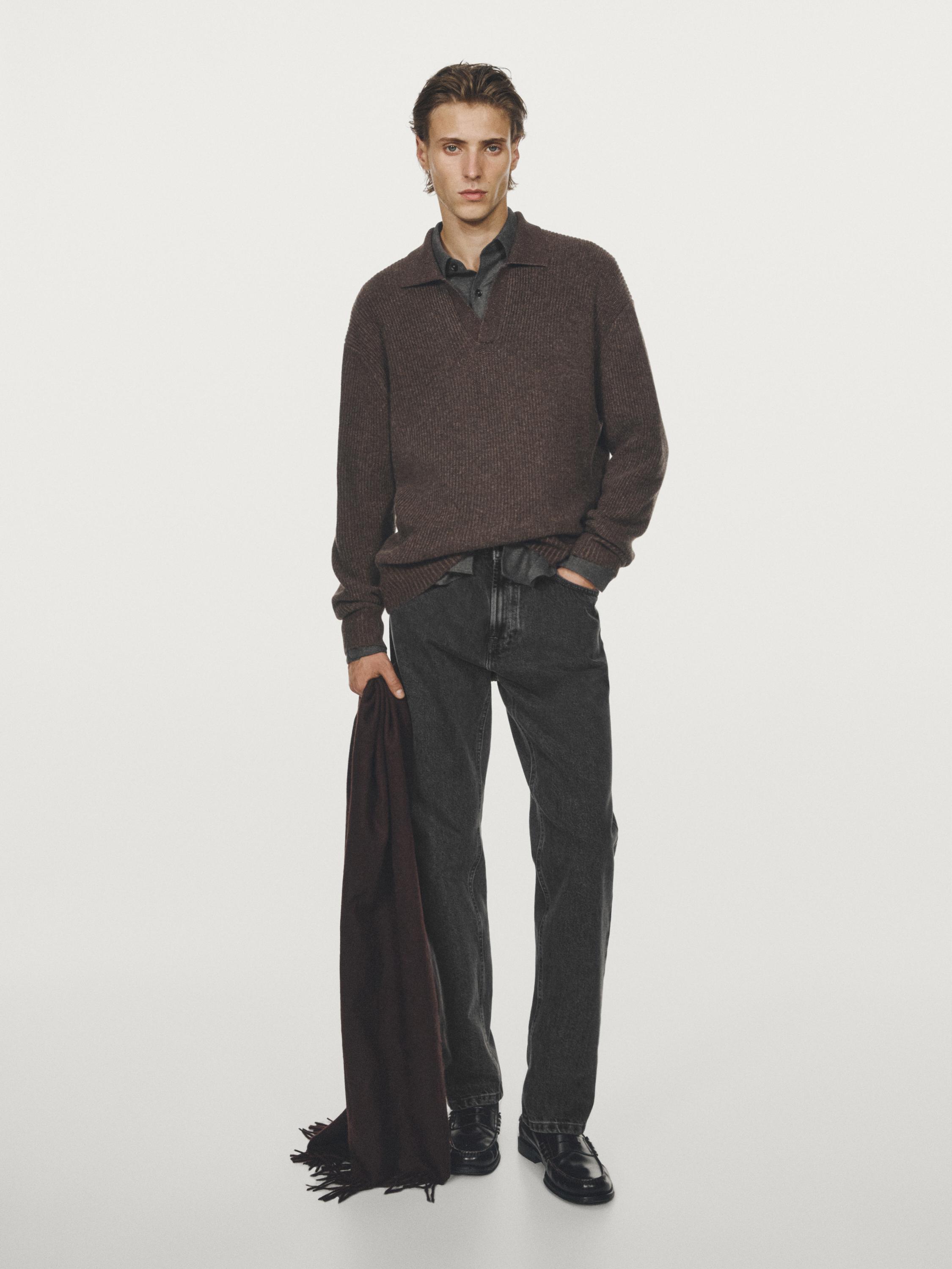 Jersey polo punto cuello pico