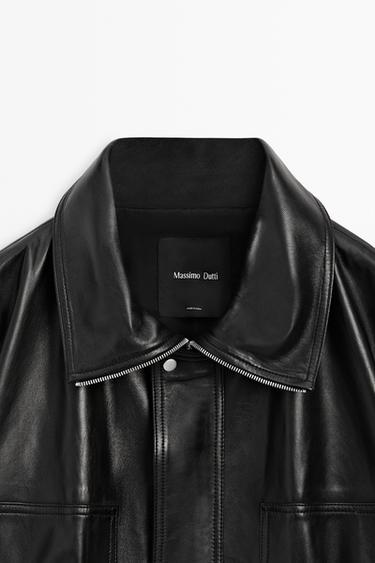 Nappa leather bomber jacket — BLACK 9