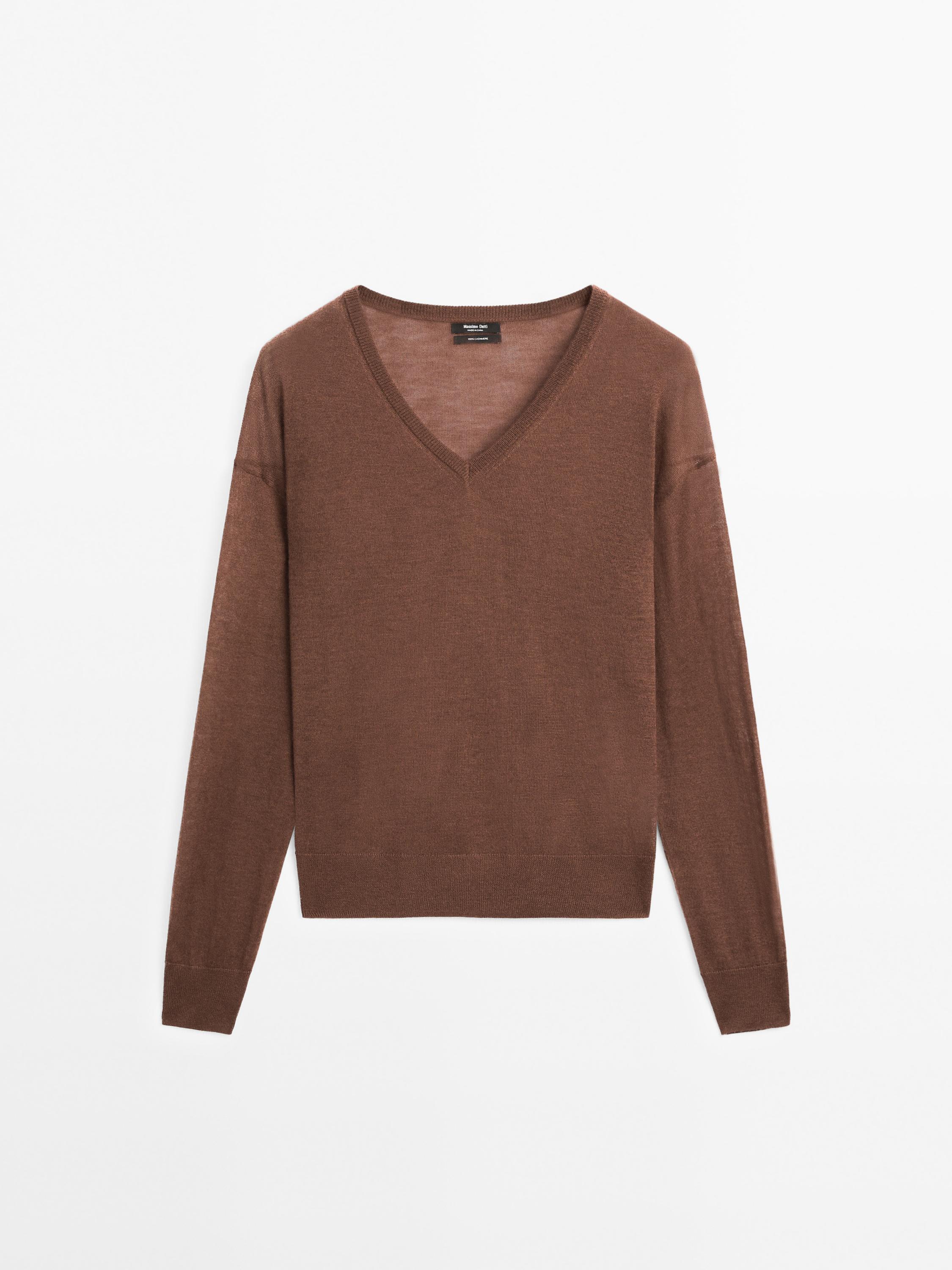 Fine-stitch jersey 100% cashmere