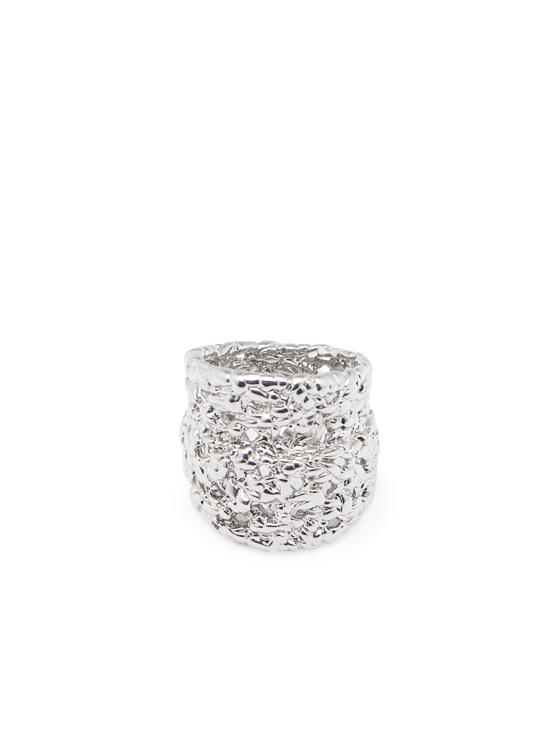 Wide braided ring — SILVER
