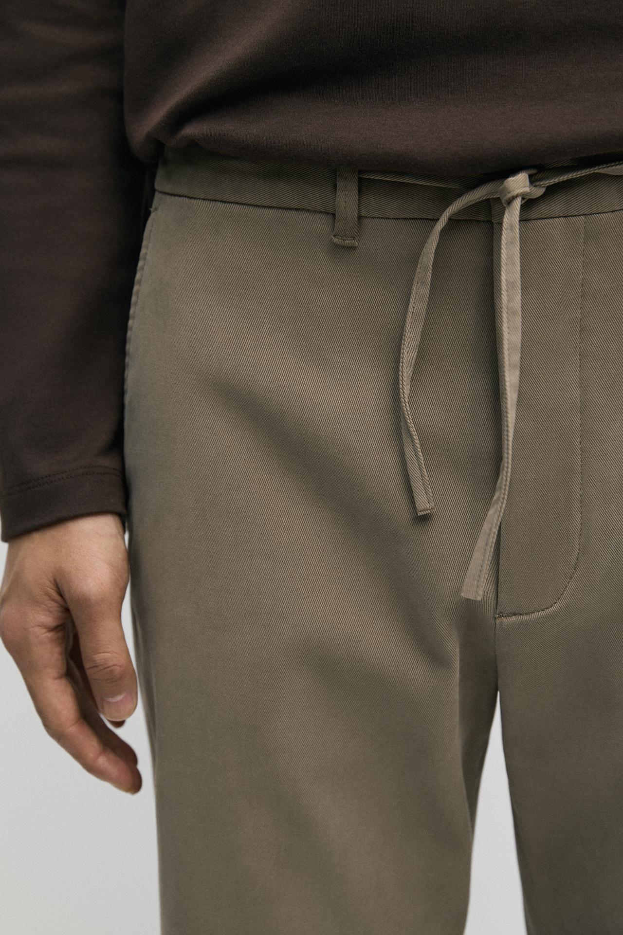 Jogger fit pants — BROWN