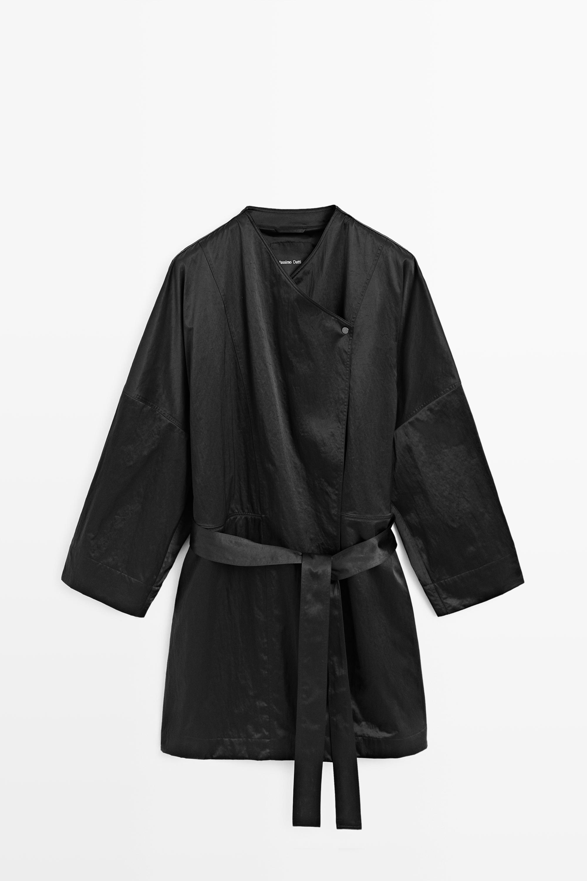 Chaqueta cruzada con lazada