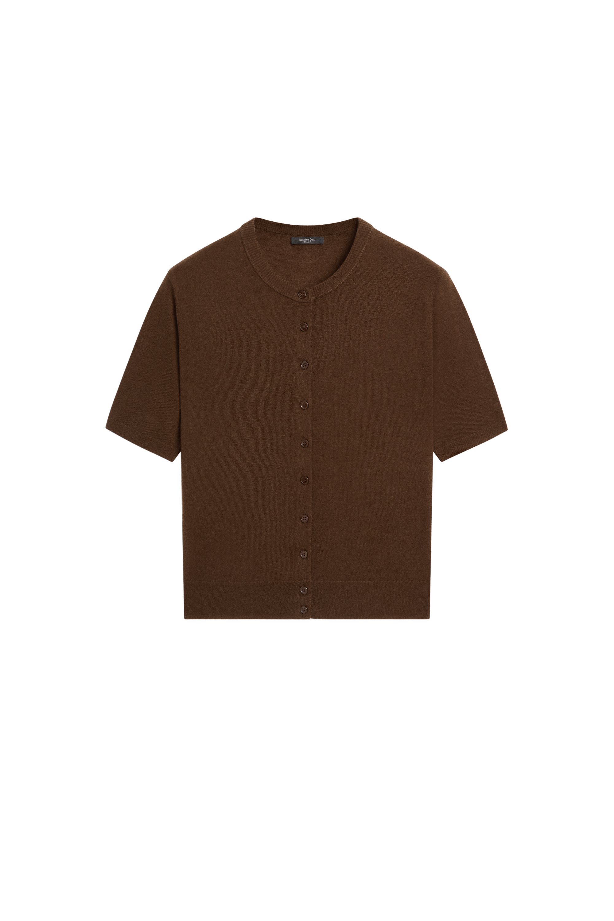 Short sleeve cardigan - BROWN