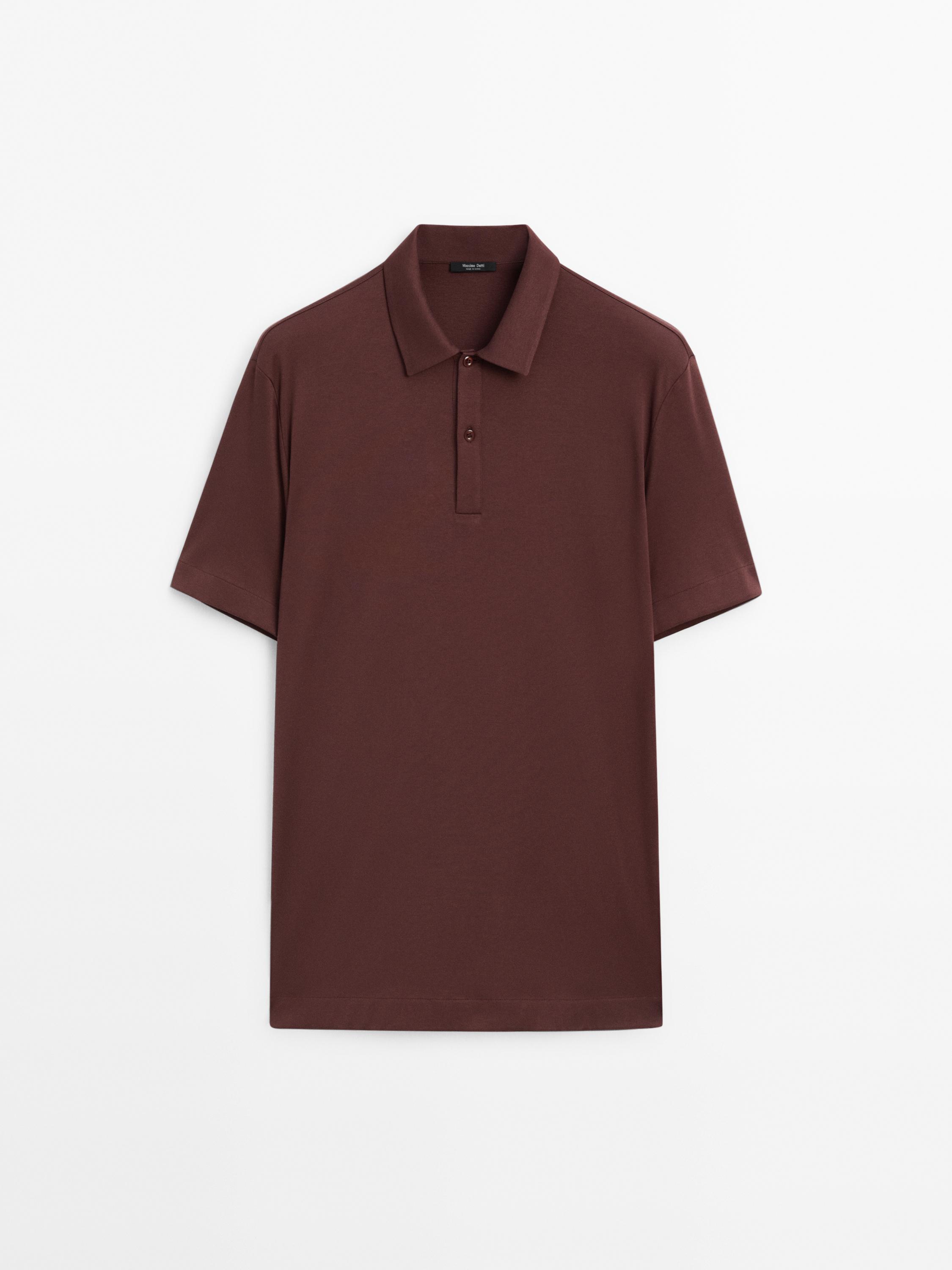 100% cotton polo shirt with buttoned collar