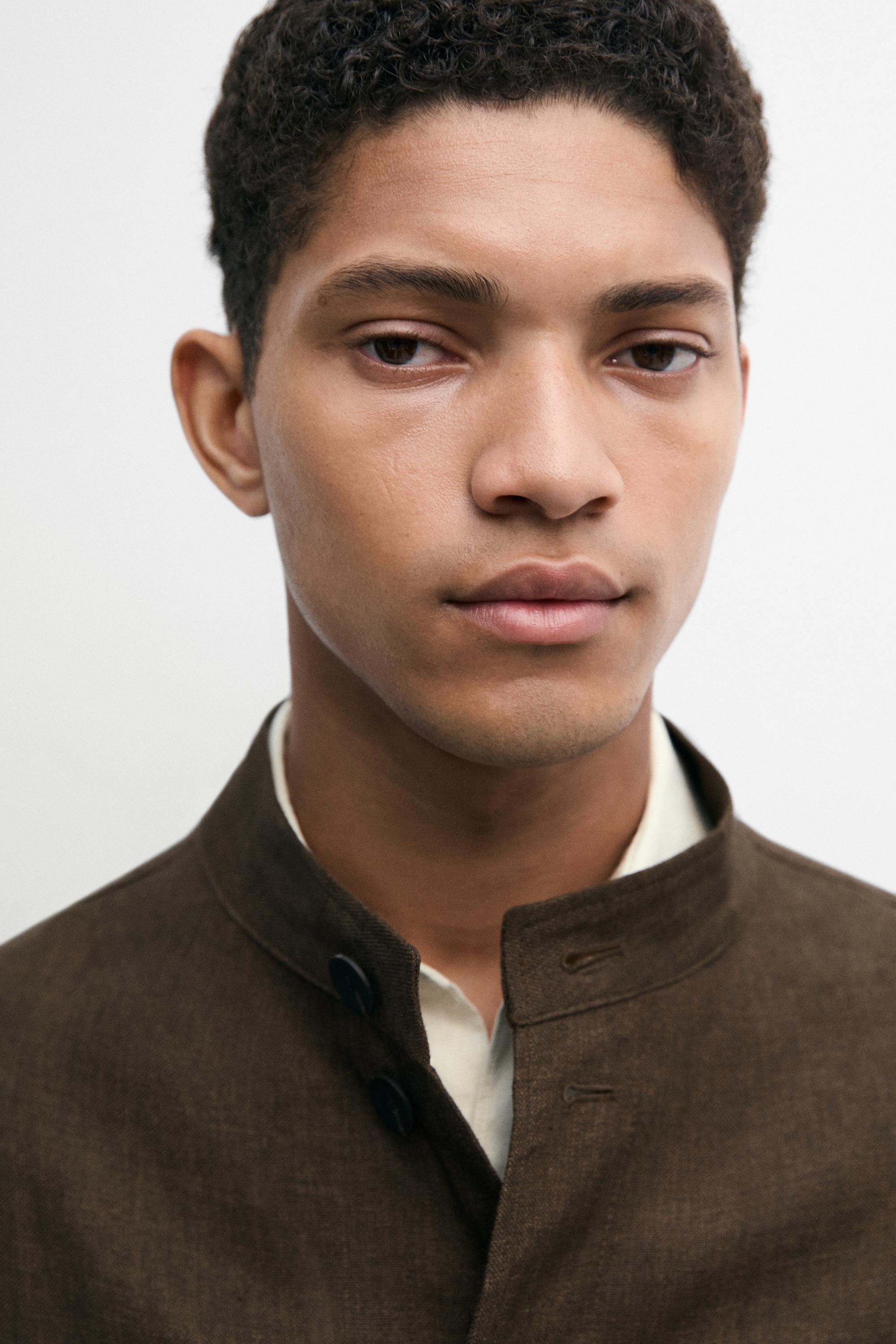 Total look faded linen overshirt — OCHRE