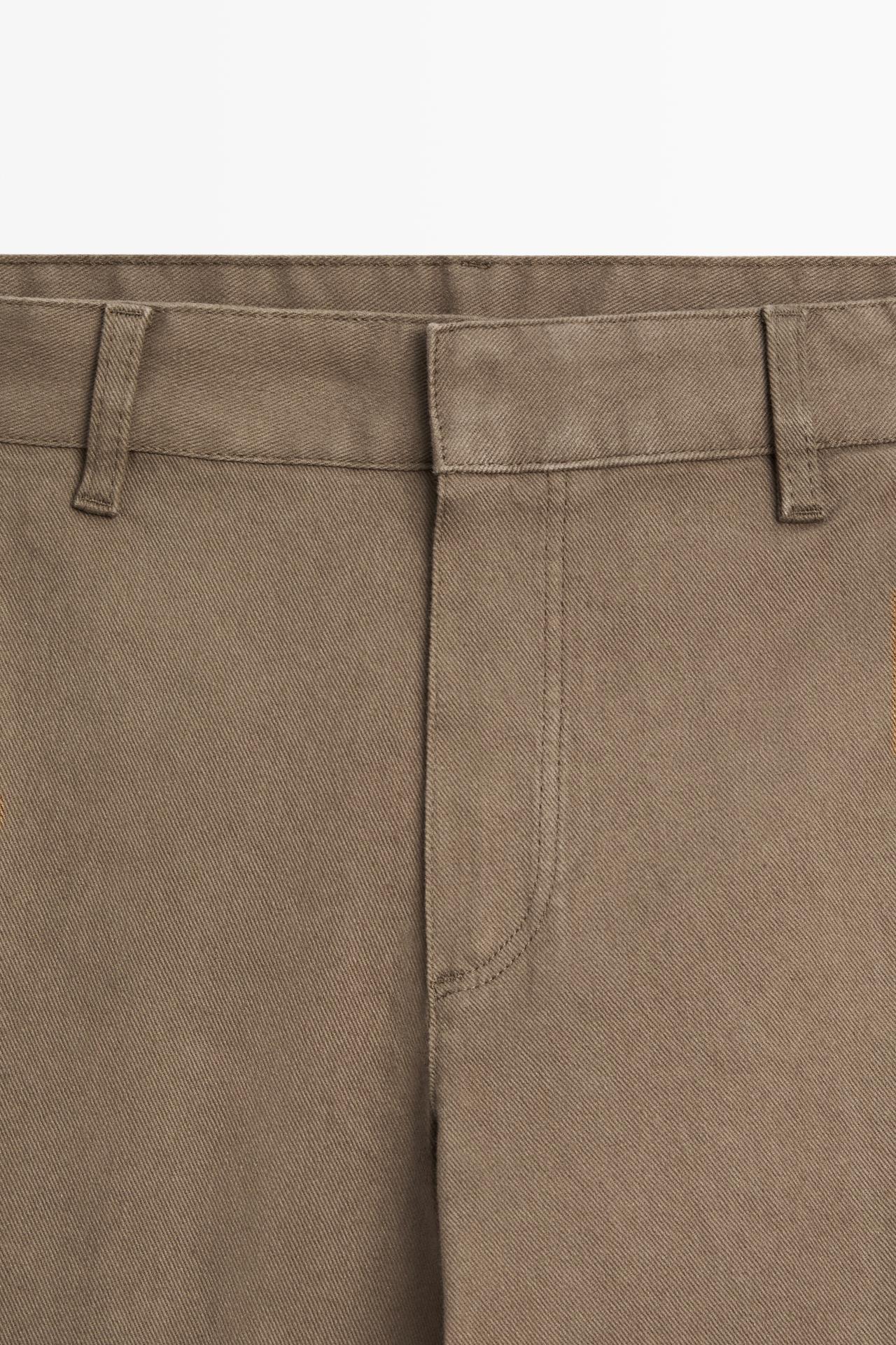 Stretch cotton blend pants — MOLE BROWN