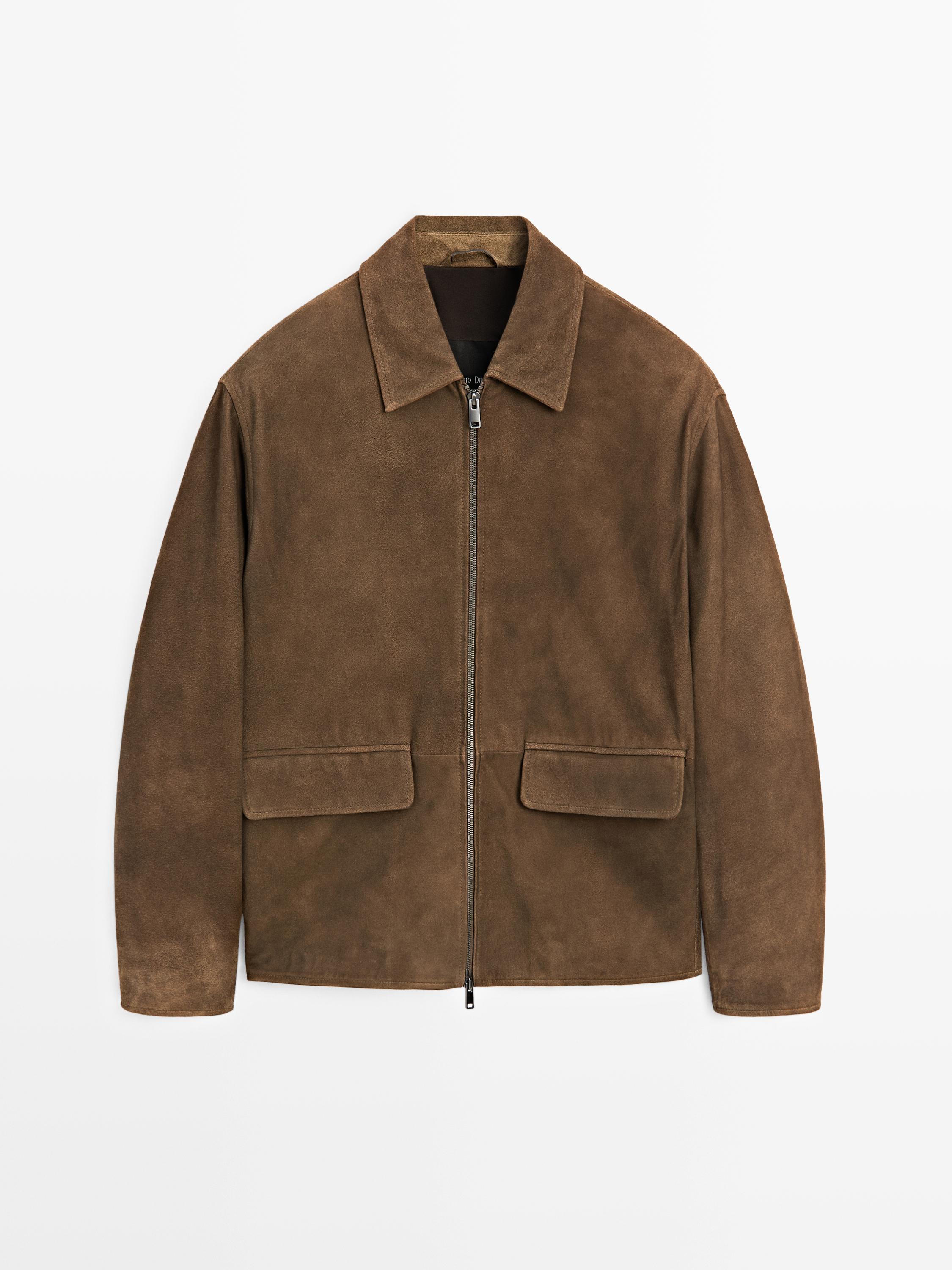 Chaqueta ante napado detalle lavado