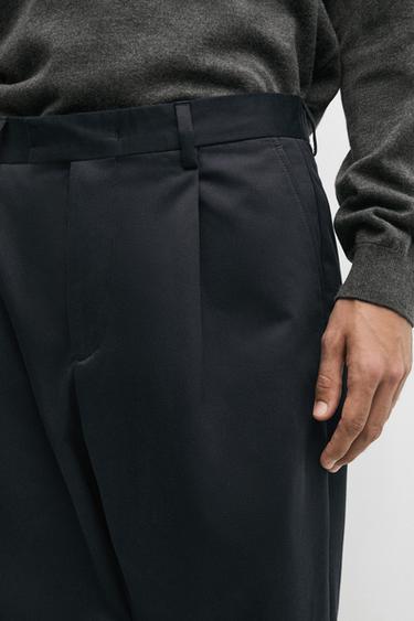 100% cotton darted pants — INK BLUE 8