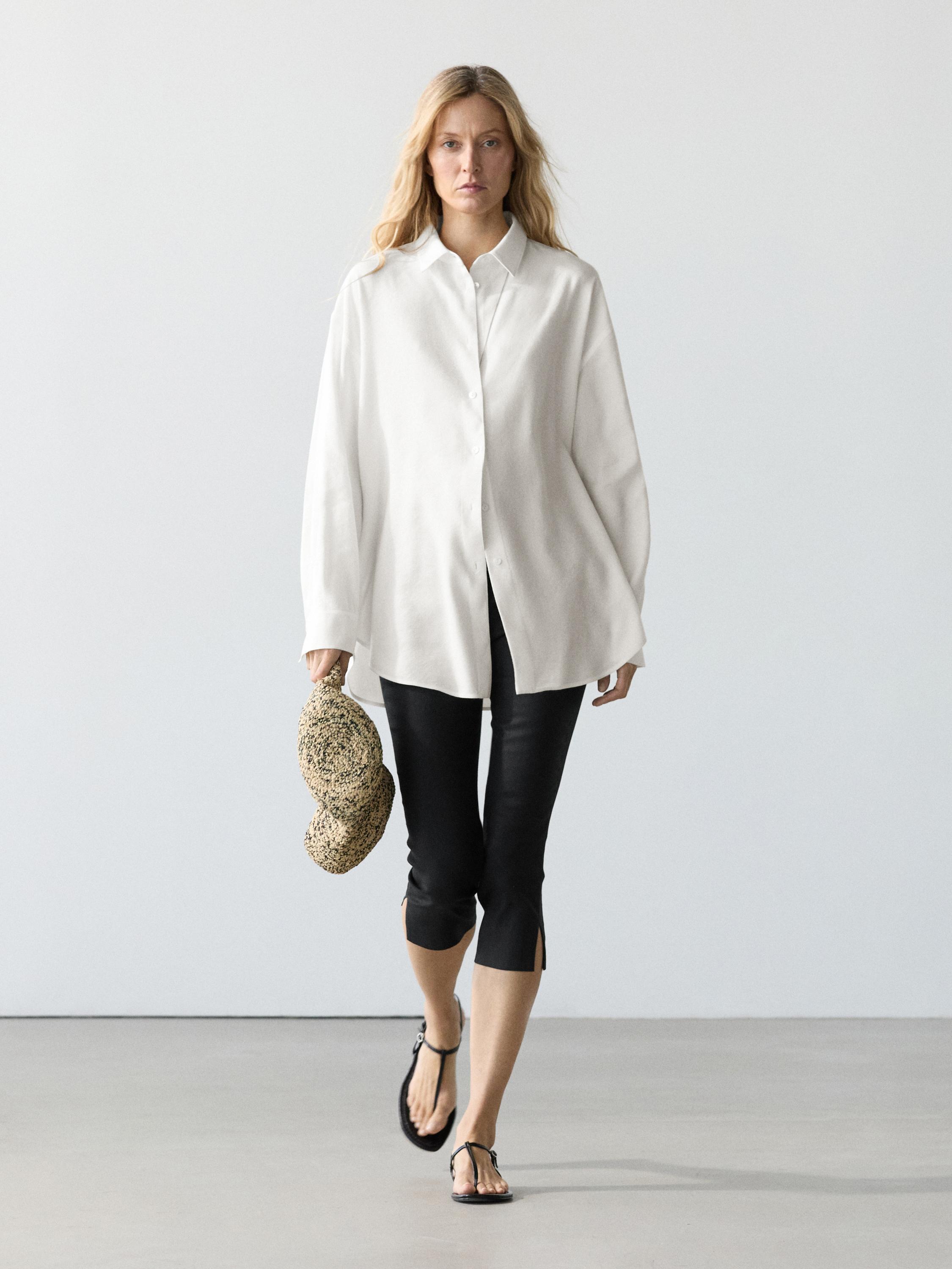 Струящаяся рубашка из льна