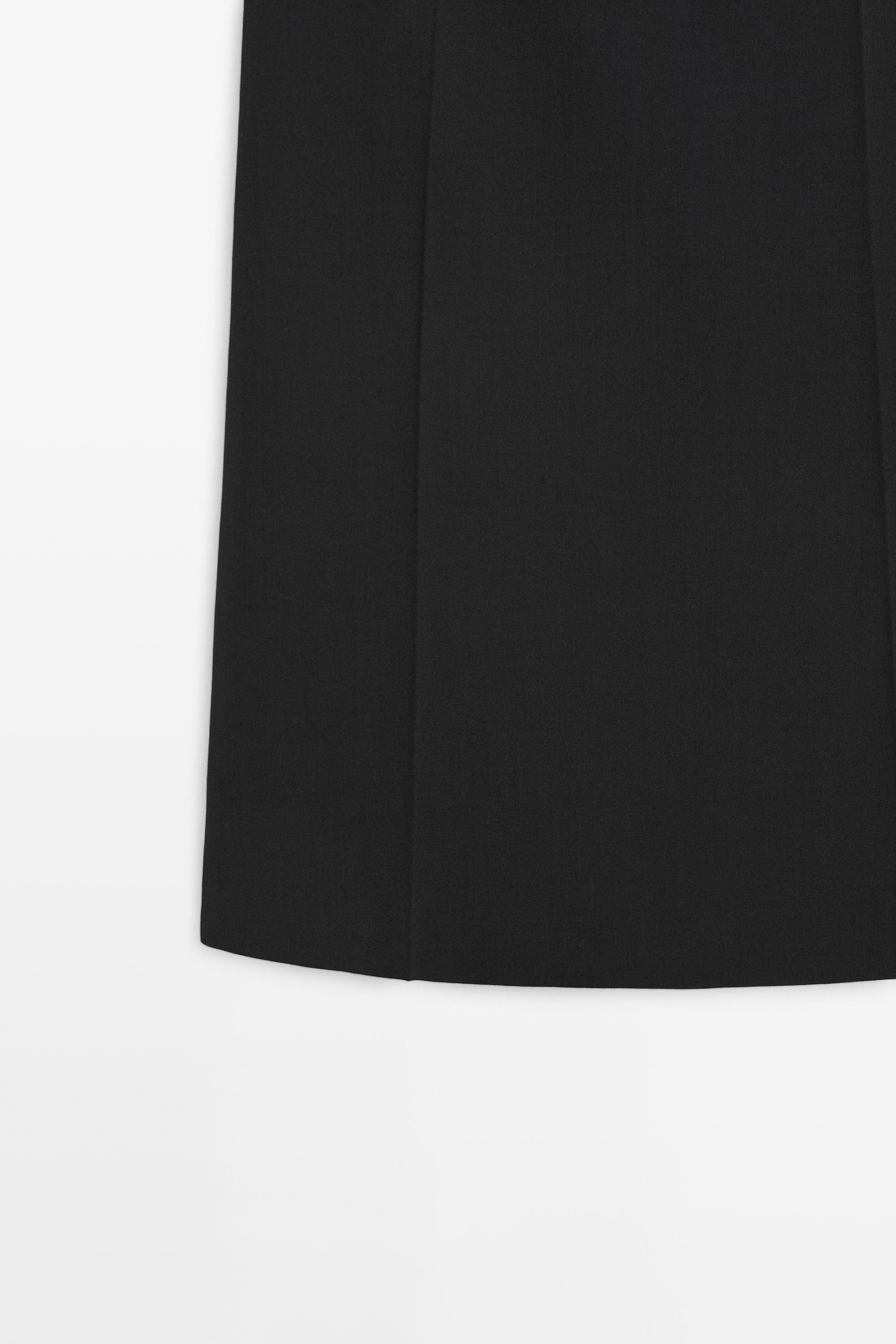Wool blend mini dress — BLACK