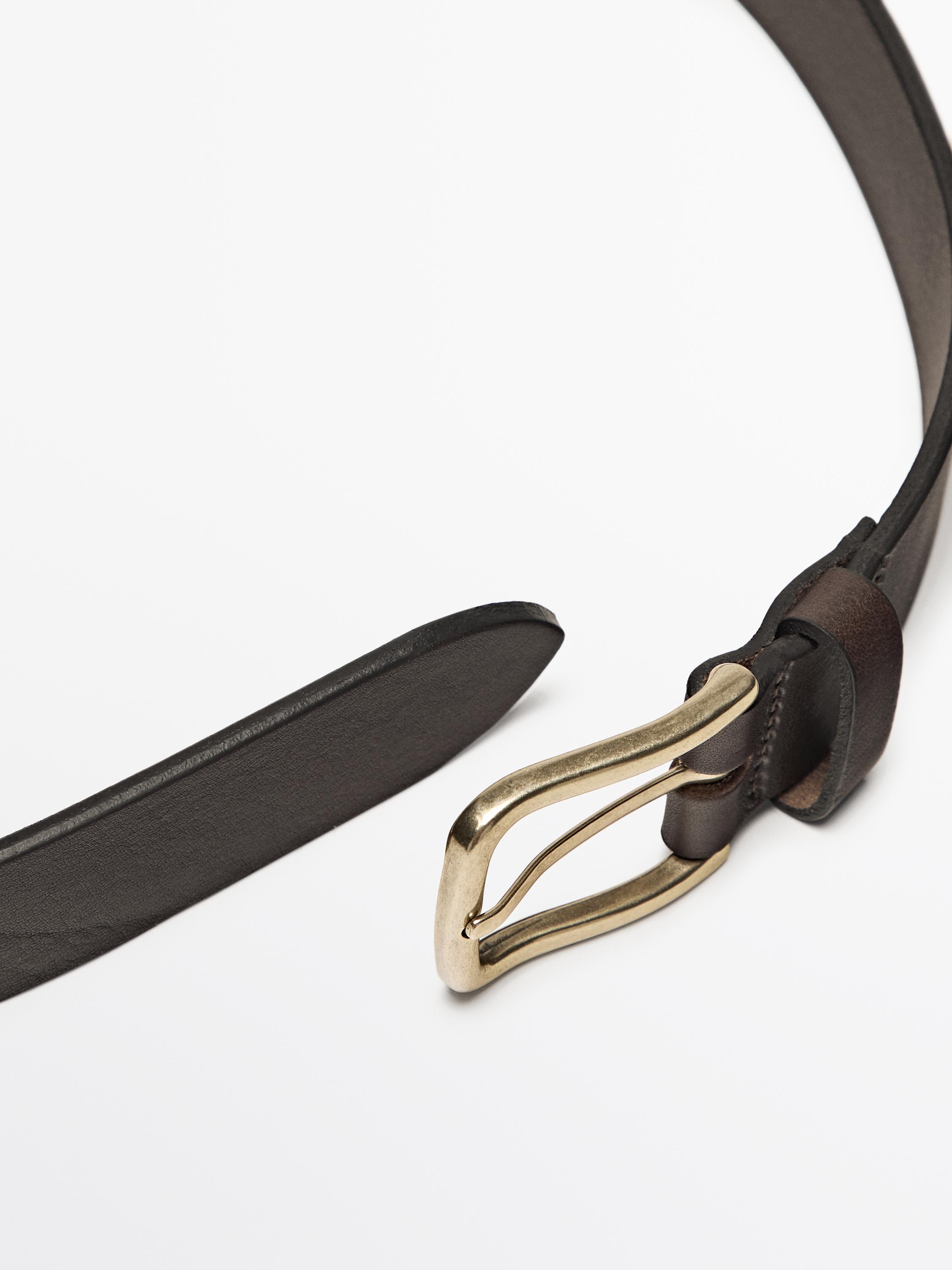 Soft nappa leather belt