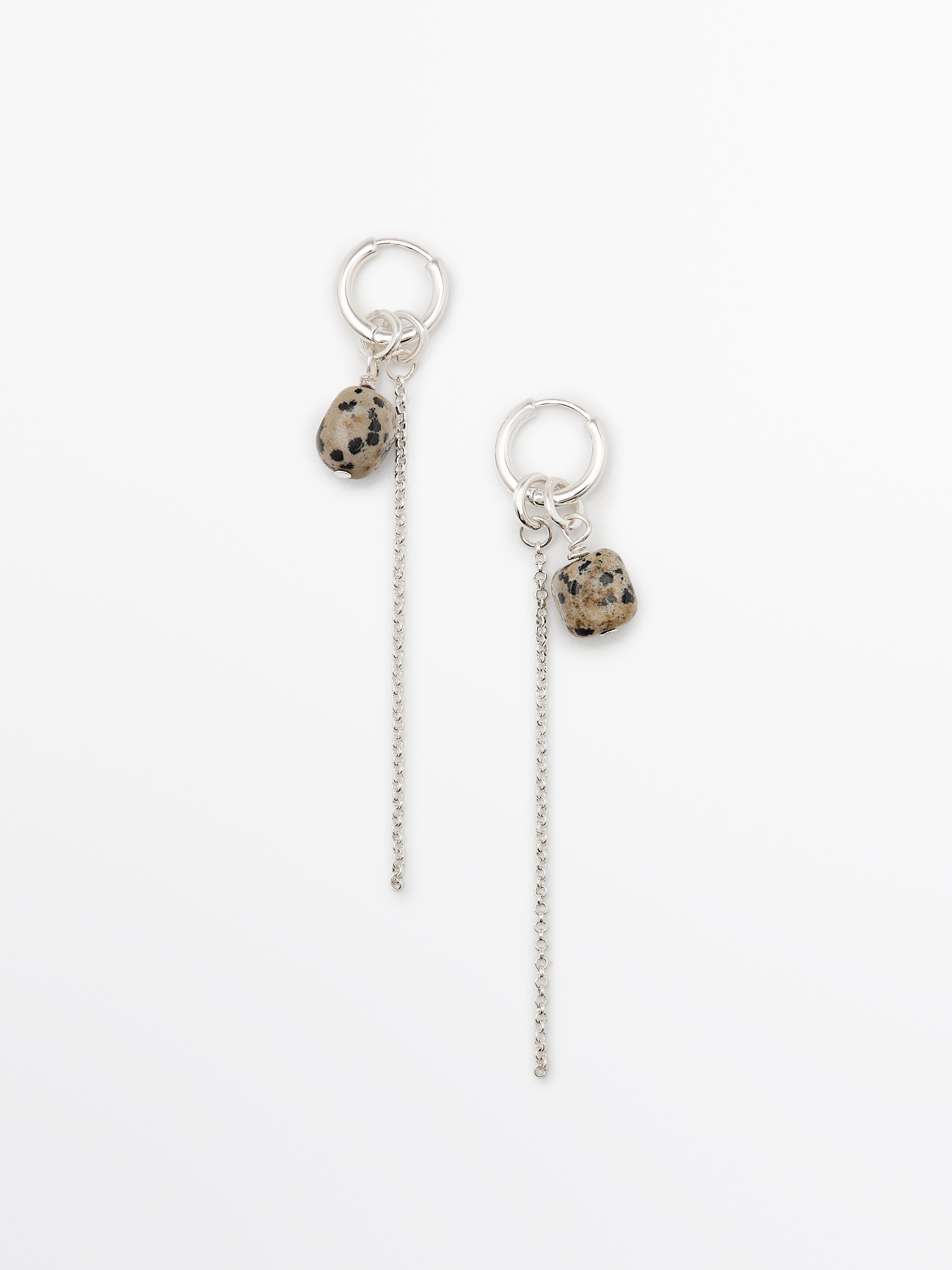 Stone ring earrings