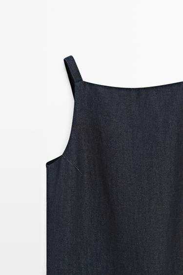 Denim mini dress — DARK BLUE 4