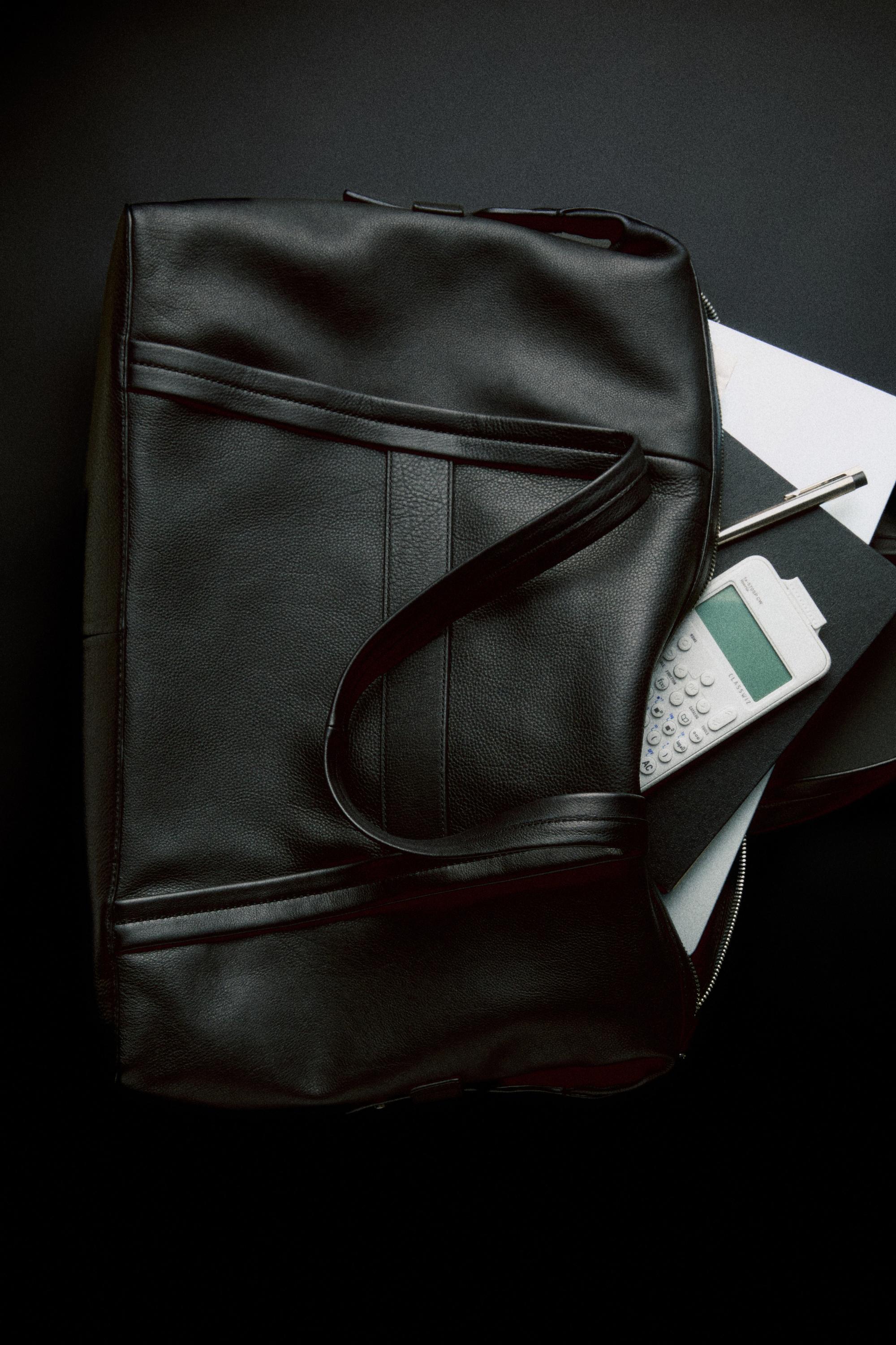 Massimo Dutti Napa deri carry on çanta görsel 8