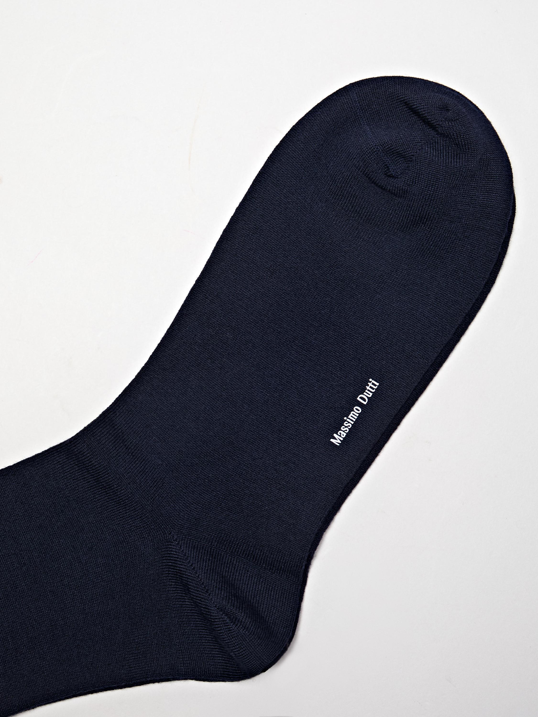 Plain wool blend knit socks