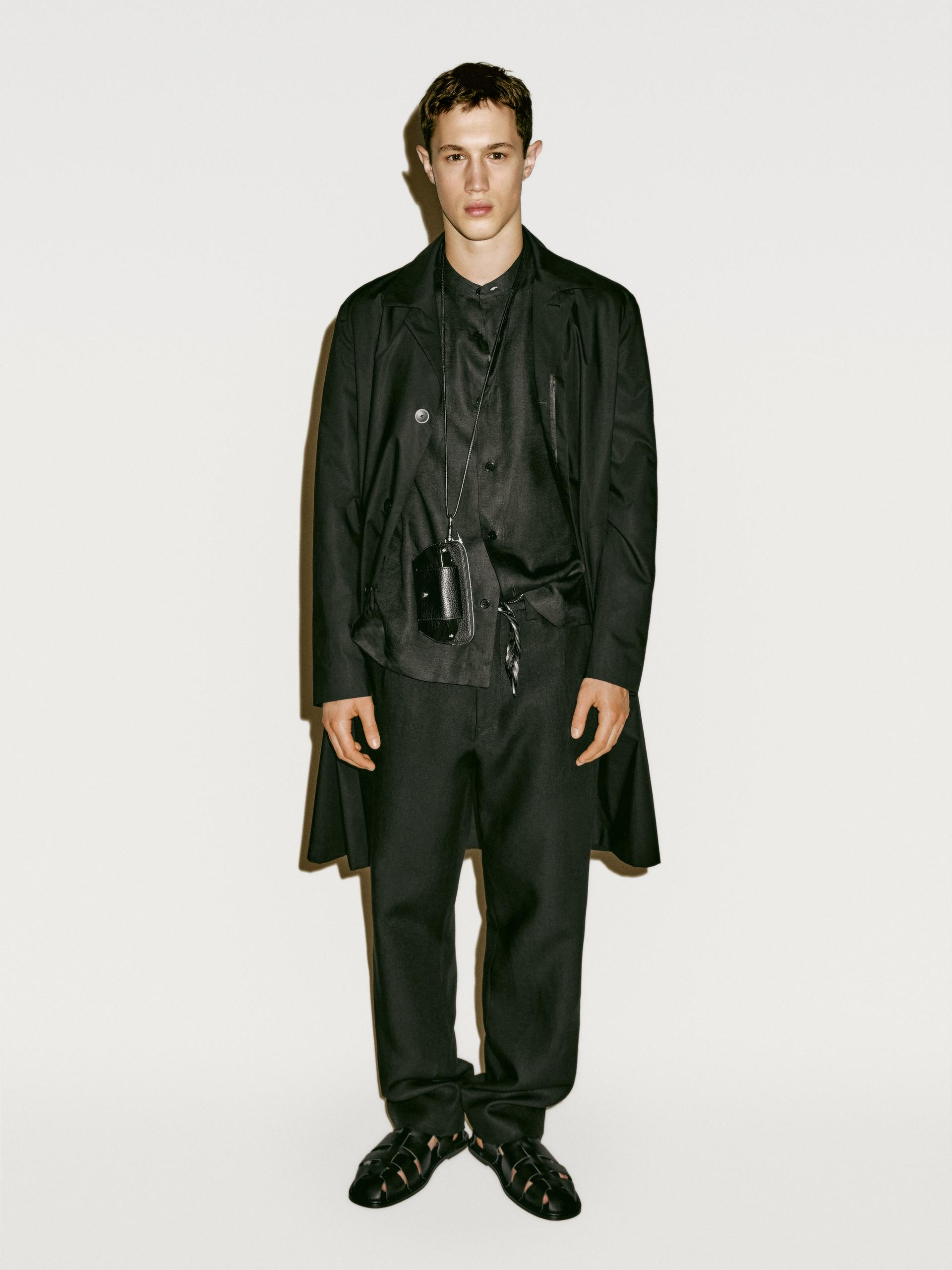 Trench 100% Cotone - Limited Edition - Nero - S-M - Massimo Dutti - Maschile