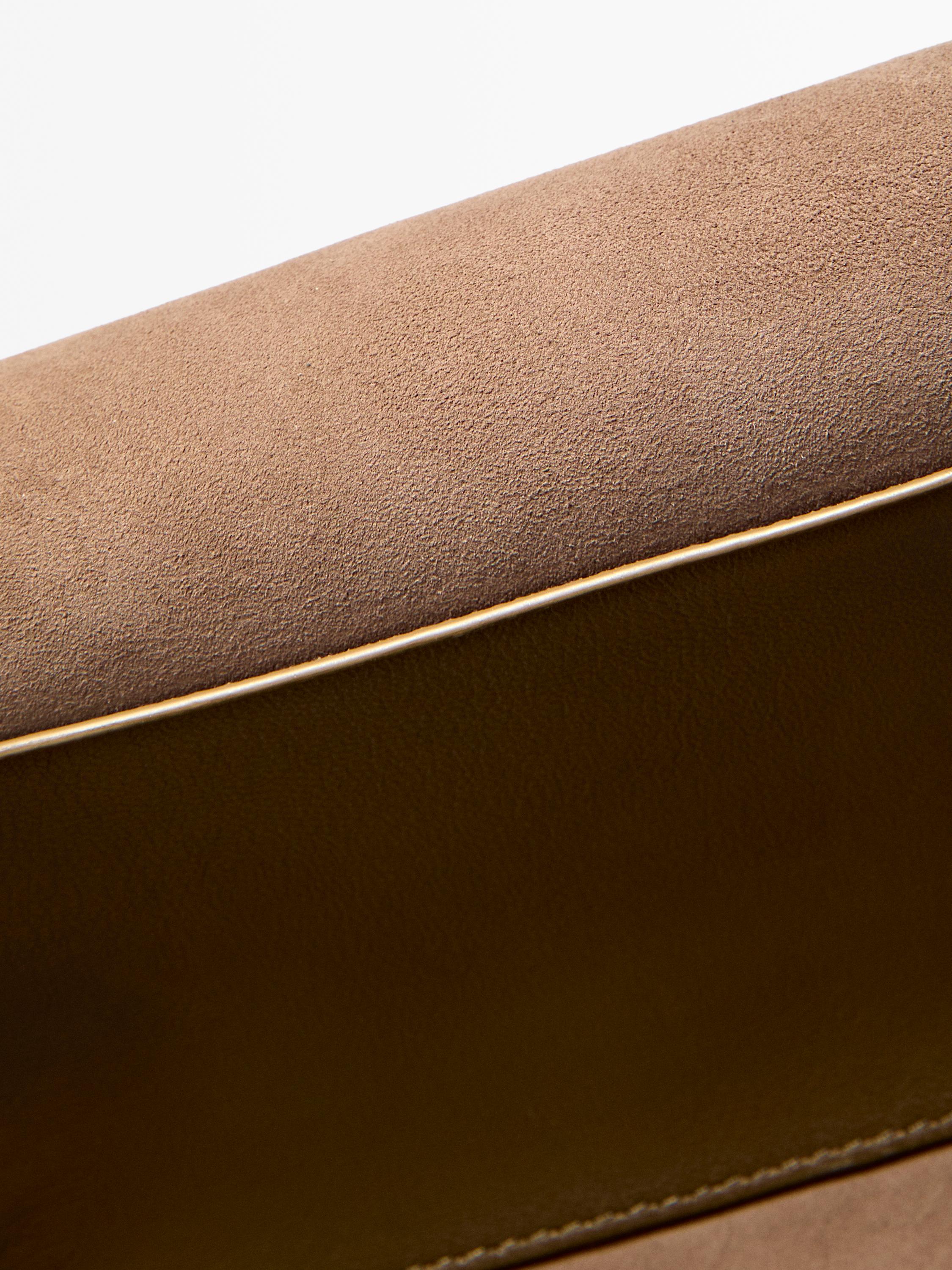 Nappa leather travel toiletry bag — MOLE BROWN