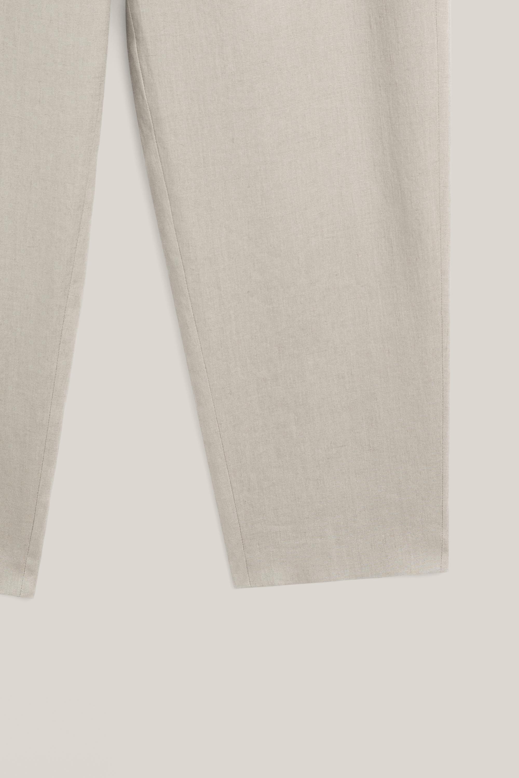 Linen suit trousers with waist detail - LIMITED EDITION — GREY