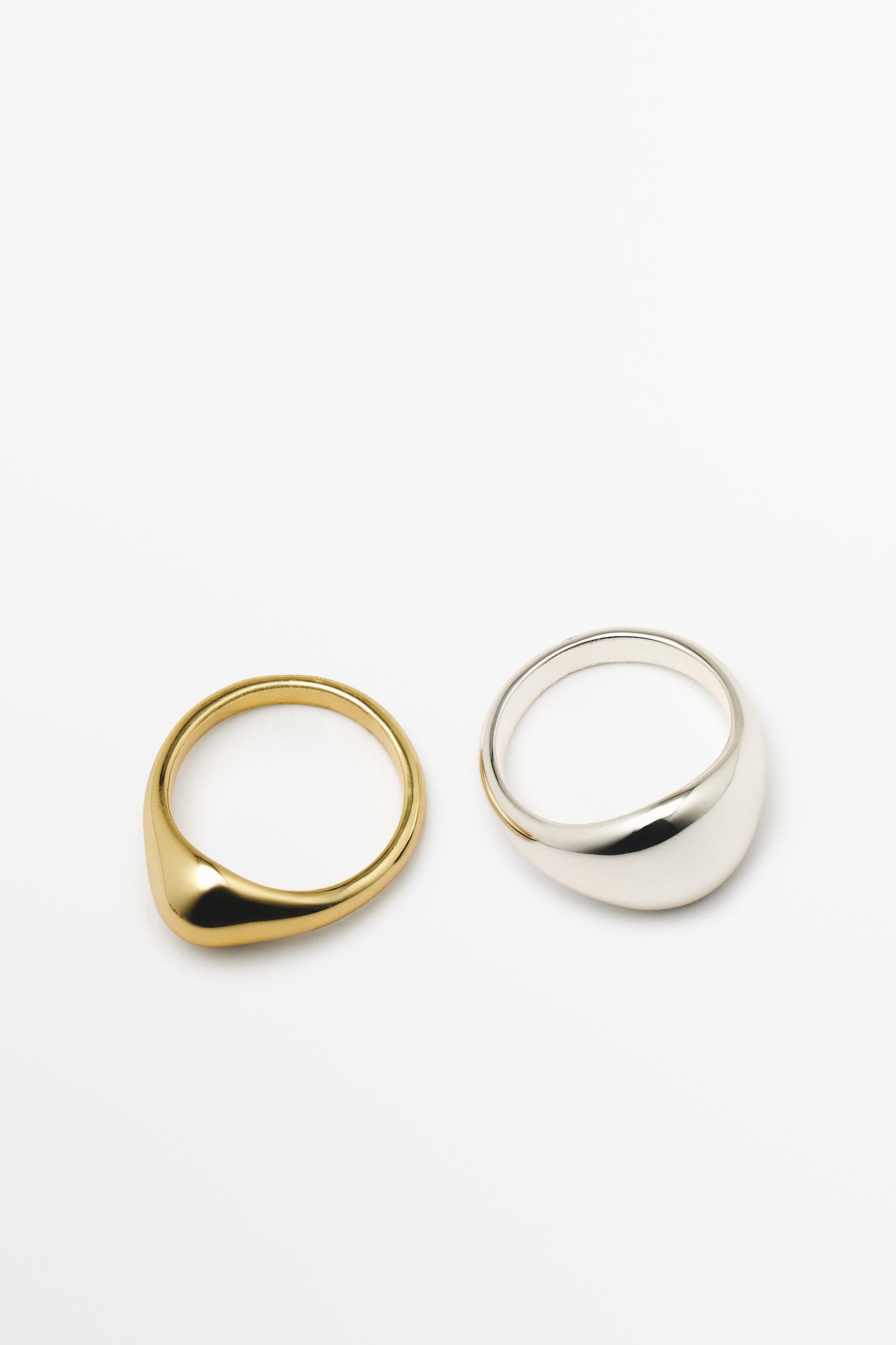 Pack of rounded rings — GOLDEN