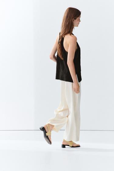 Flowing top with embroidery — BLACK 5