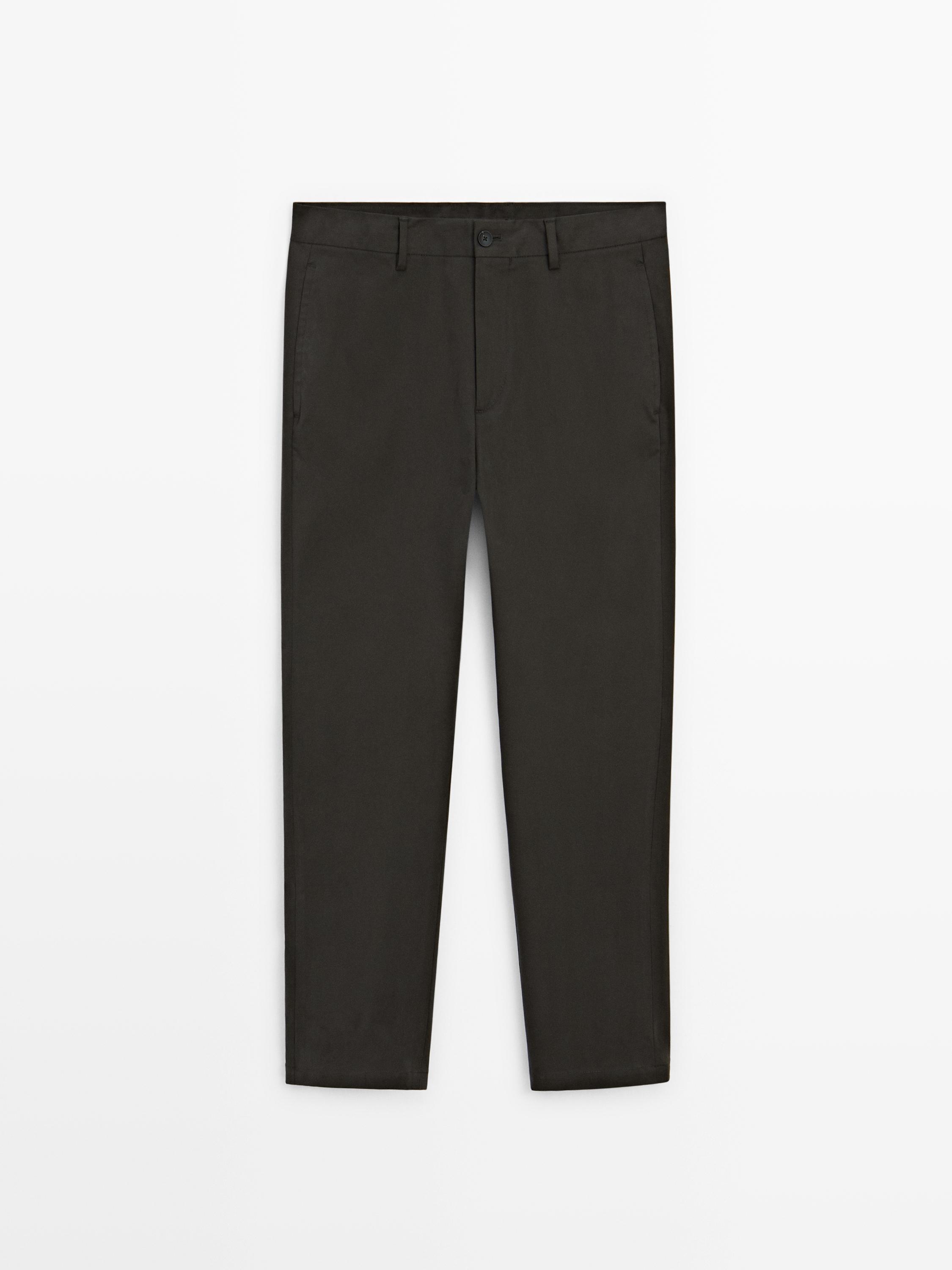 Pantalon slim en coton mélangé