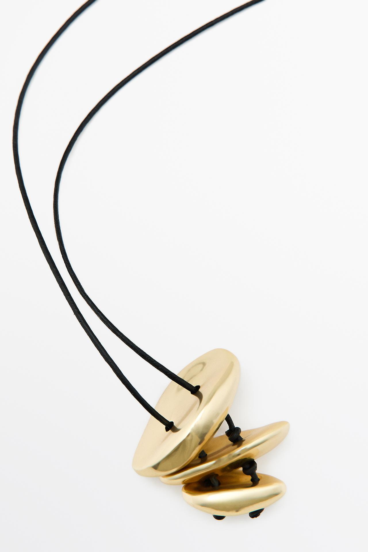 Long necklace with irregular pieces — GOLDEN