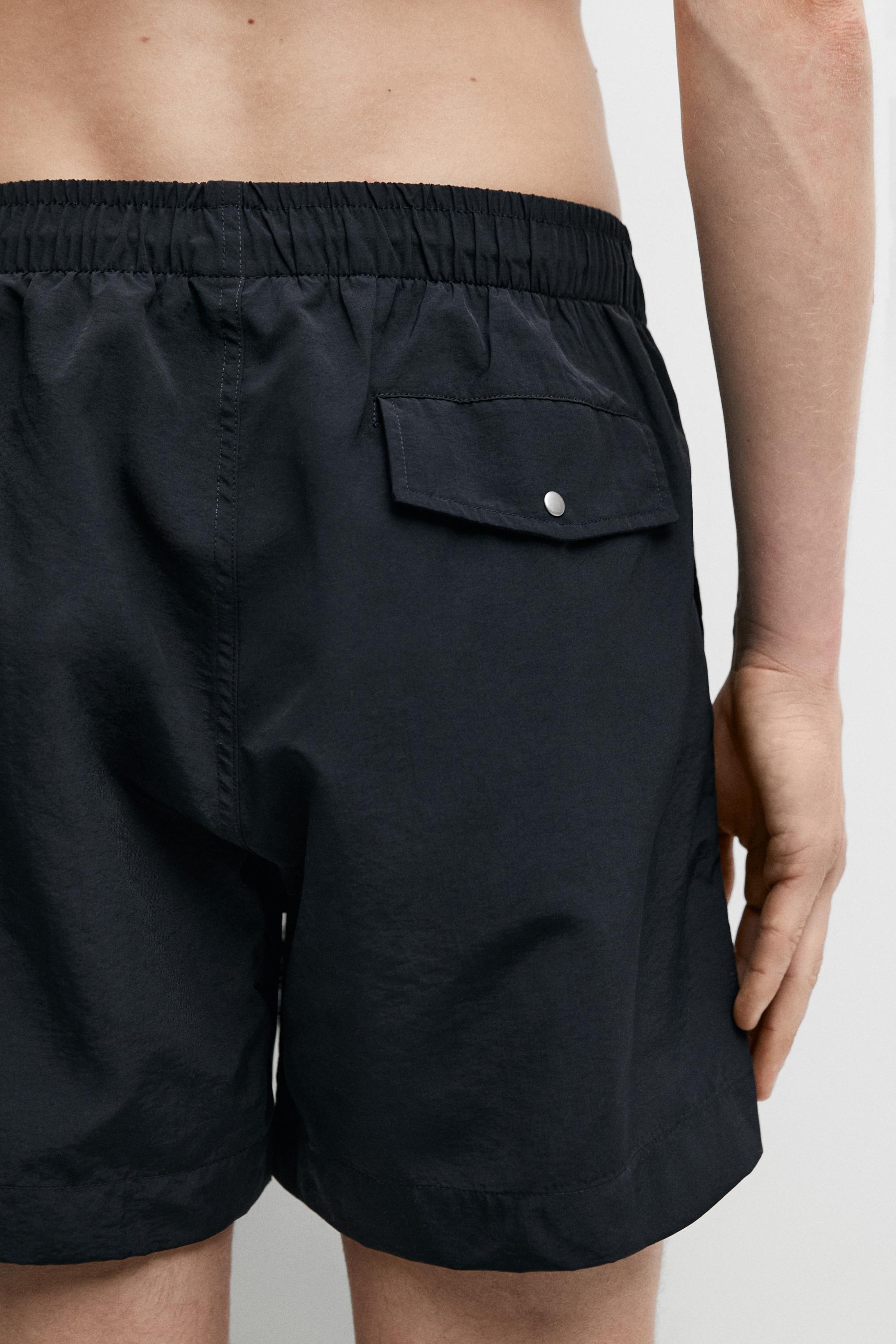 Plain swim trunks — NAVY BLUE