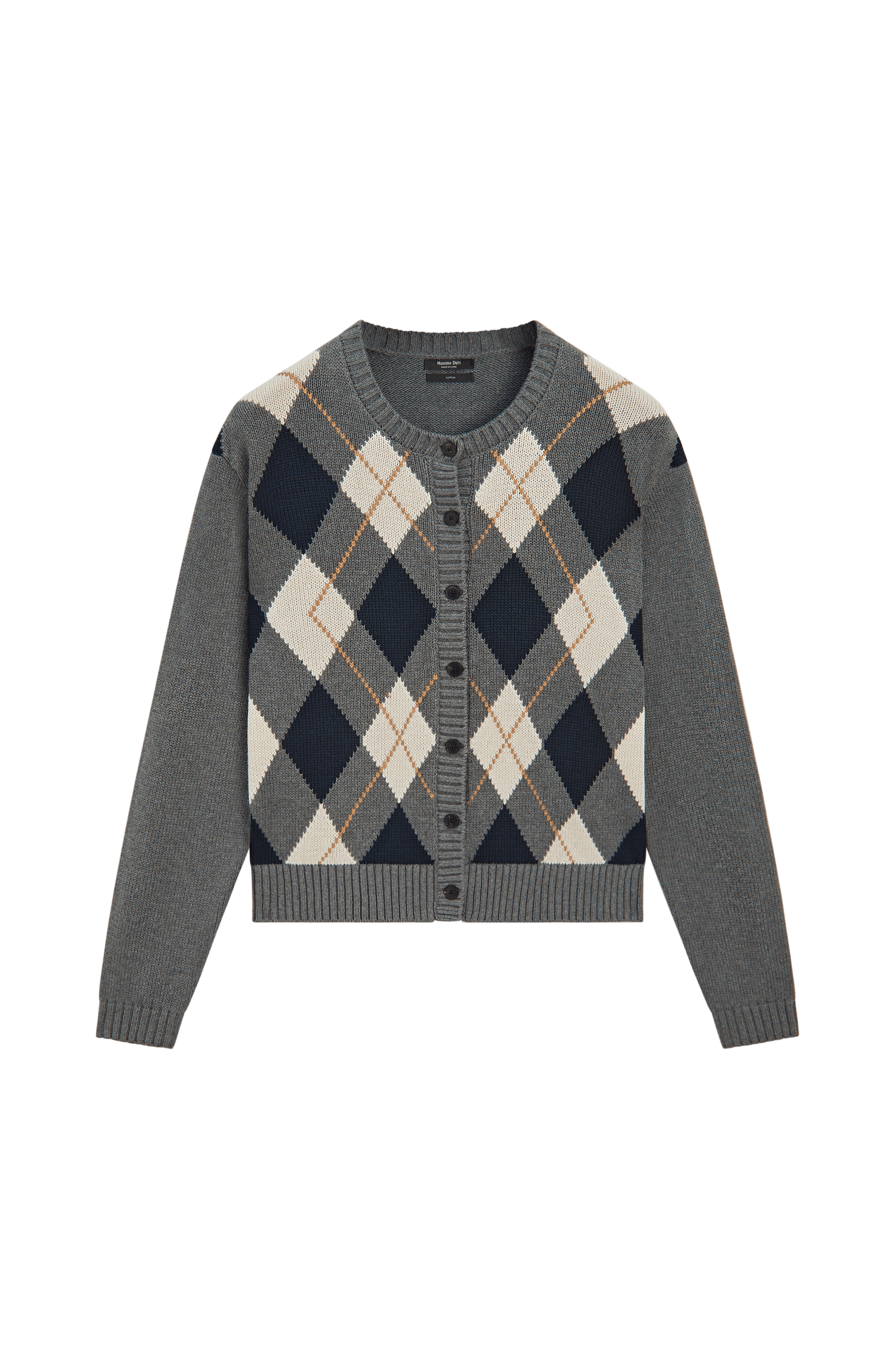 Massimo Dutti %100 pamuklu baklava desenli triko hırka