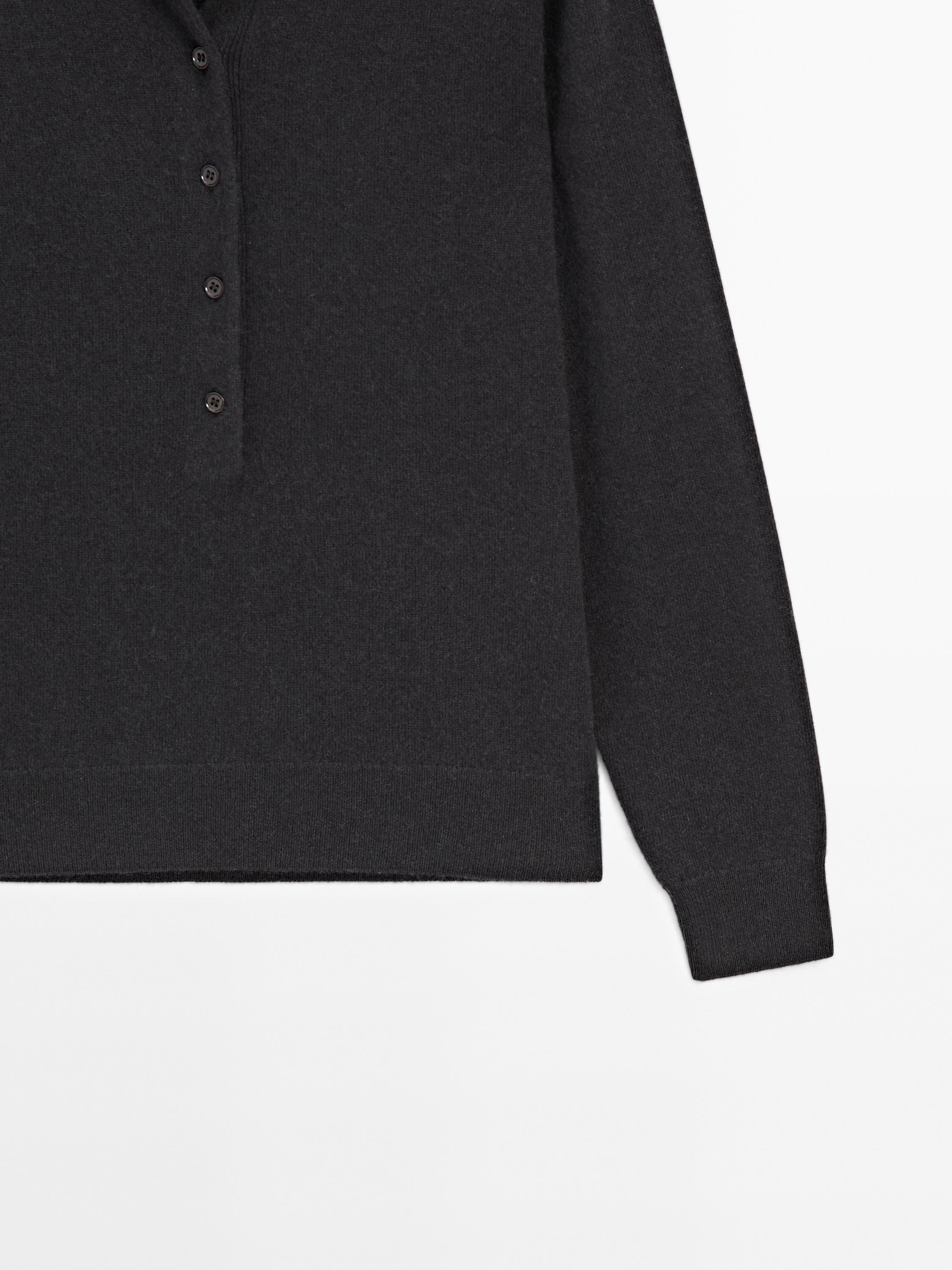 Pull polo en maille 100 % cachemire