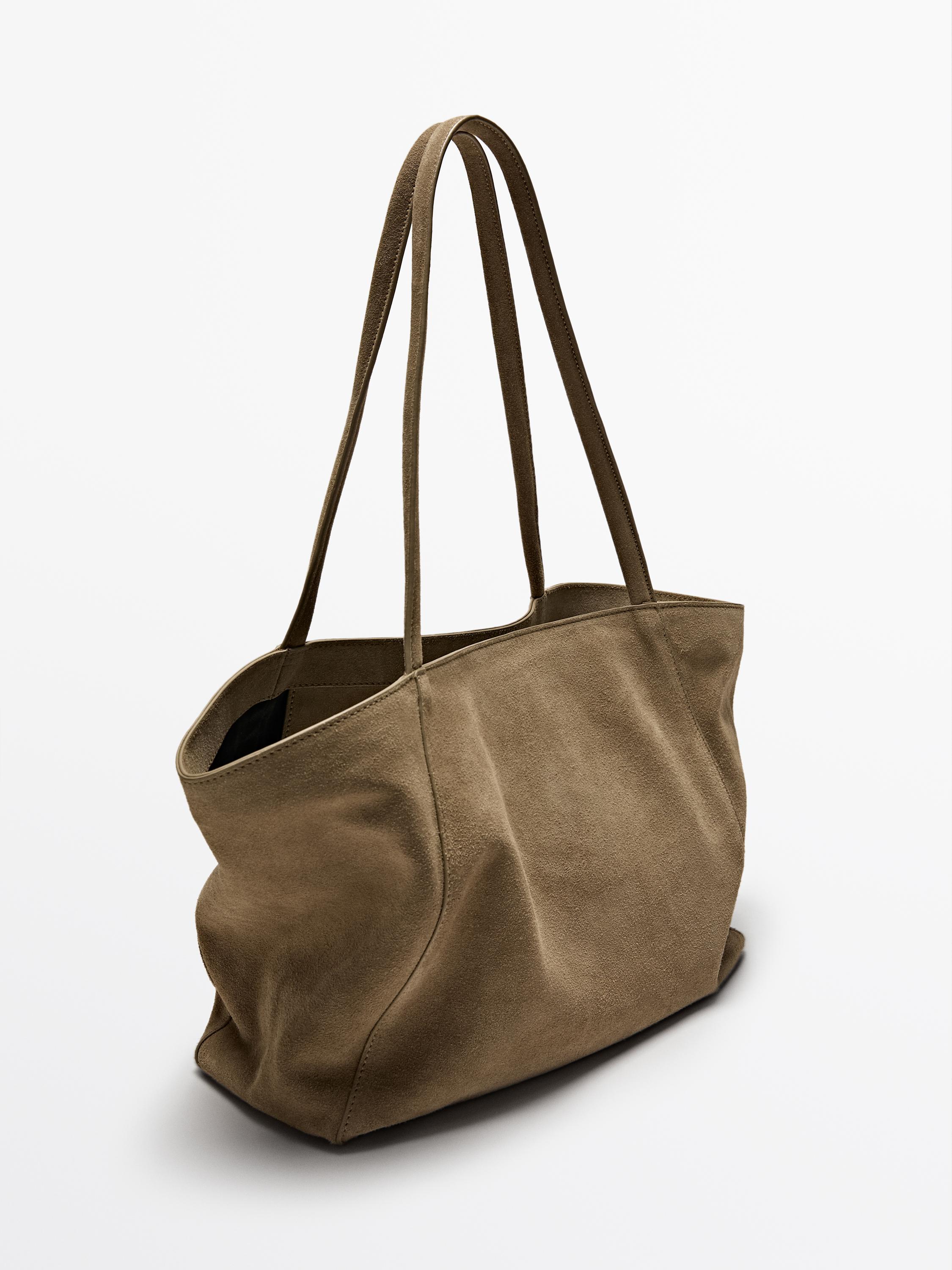 Borsa media icon in pelle scamosciata
