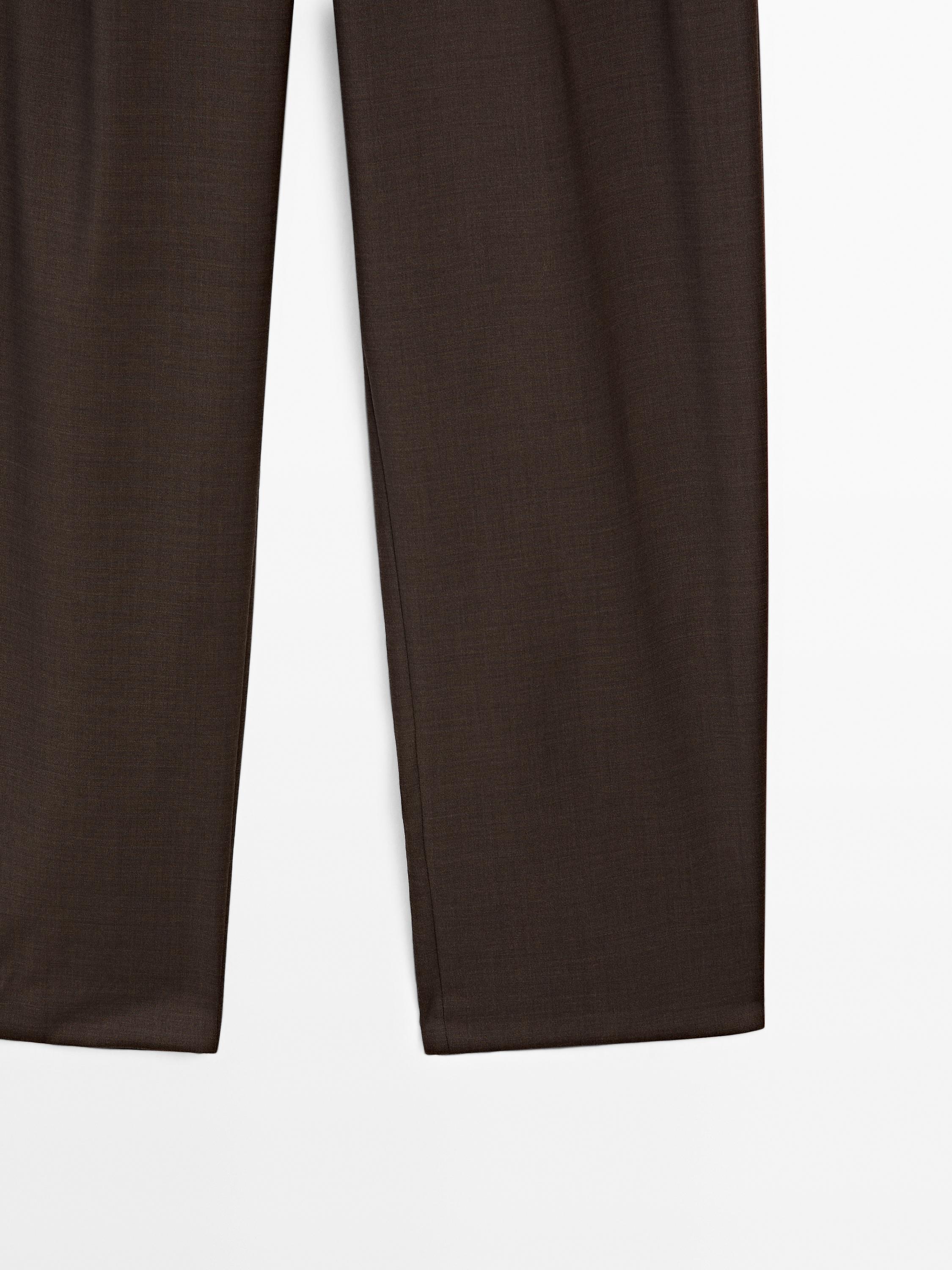 Pantalón pinzas ancho 100 % la - STUDIO