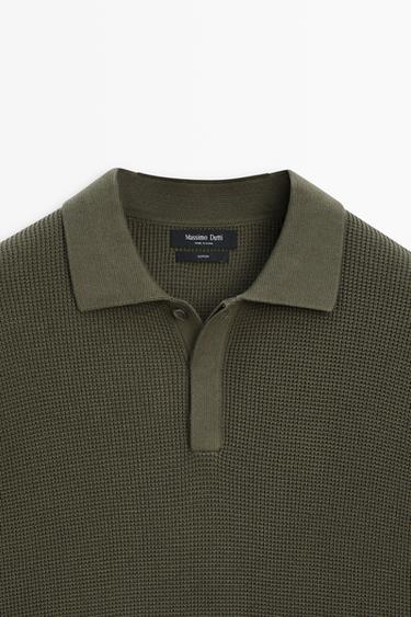 100% cotton short sleeve polo shirt — MEDIUM KHAKI 9