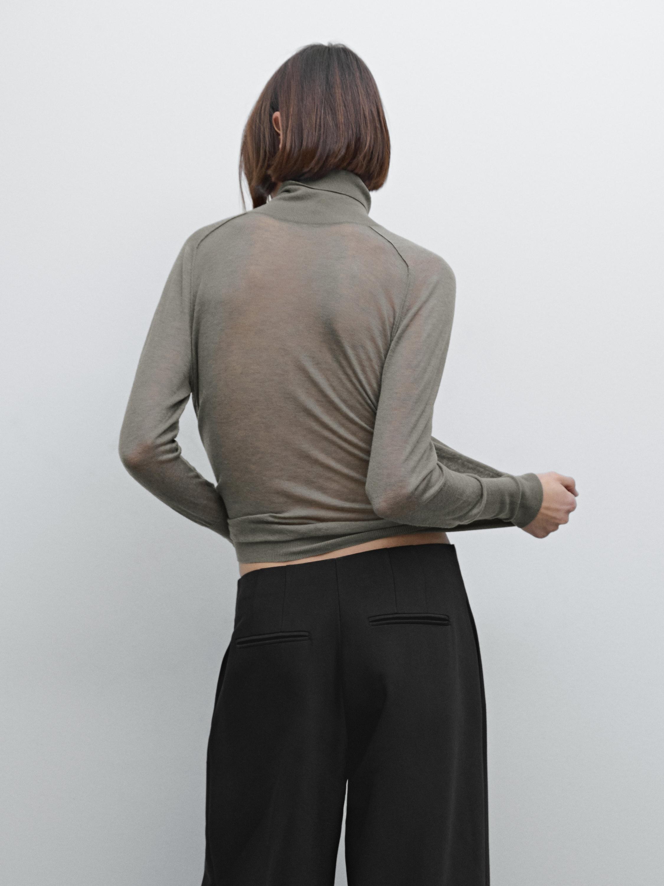 Cropped flowing knit sweater - Studio