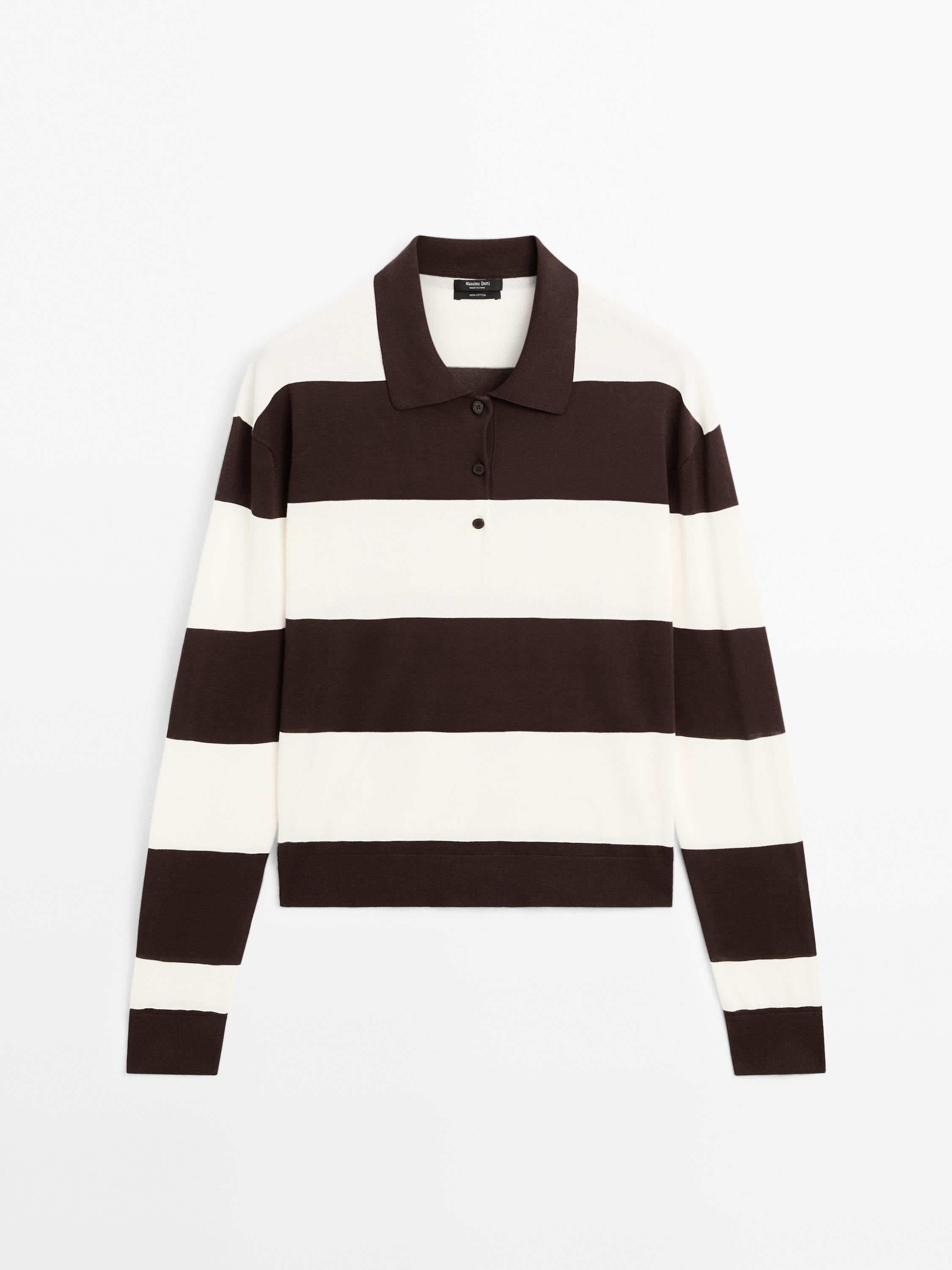 Jersey punto cuello polo rayas