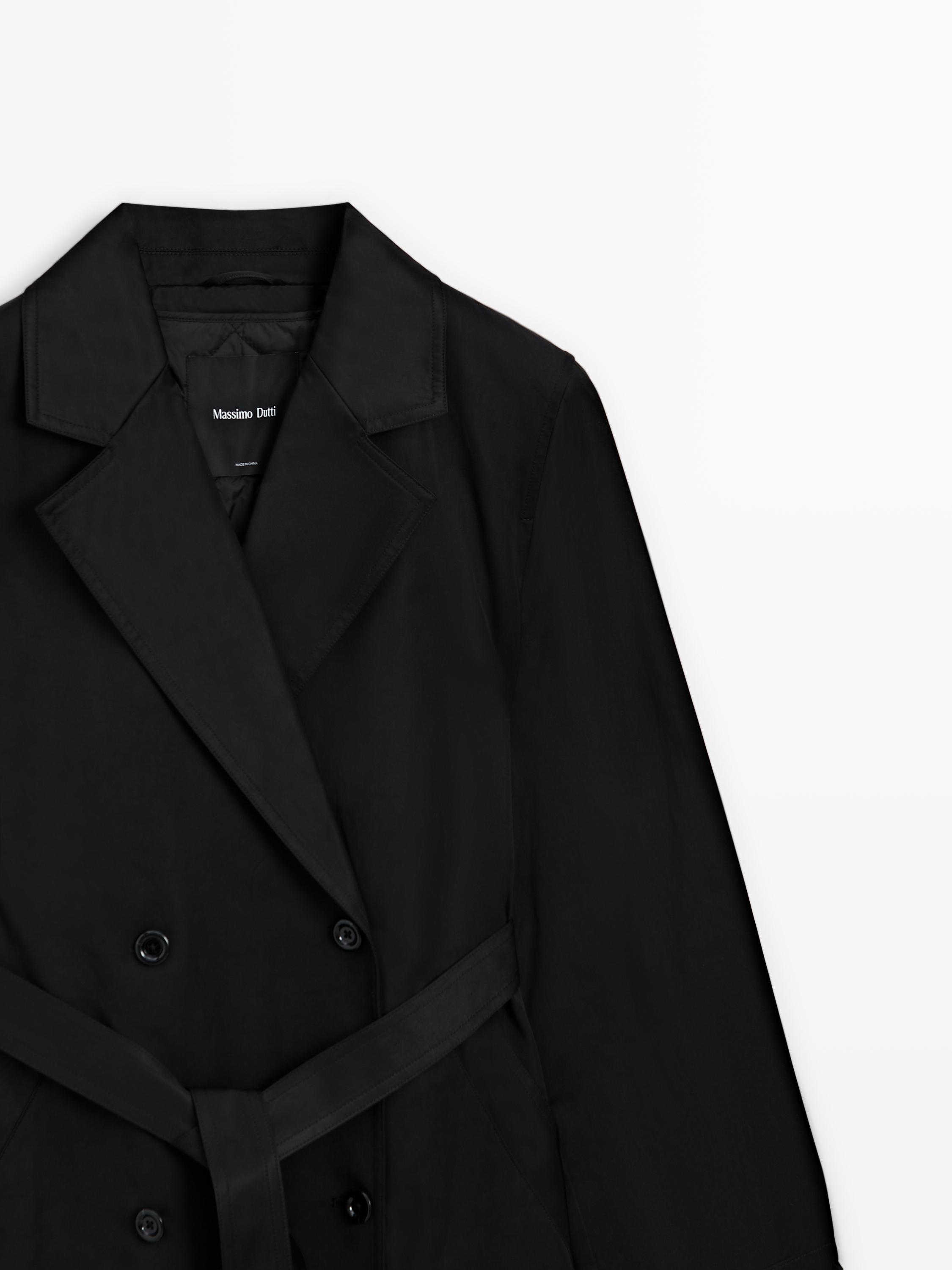 Langer Trenchcoat mit Innenweste