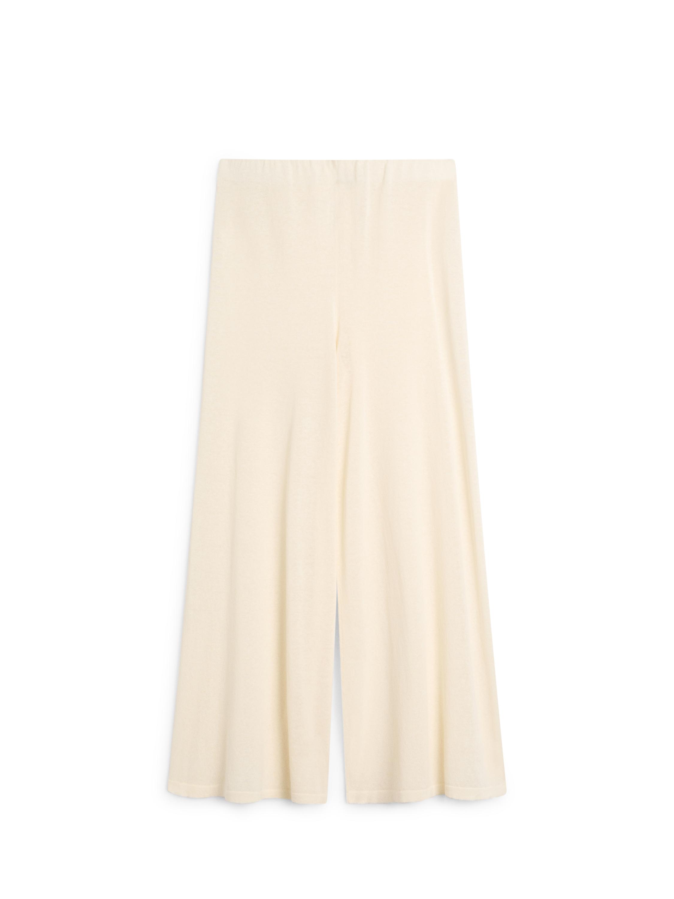 Total look wide-leg flowing trousers — Vanilla