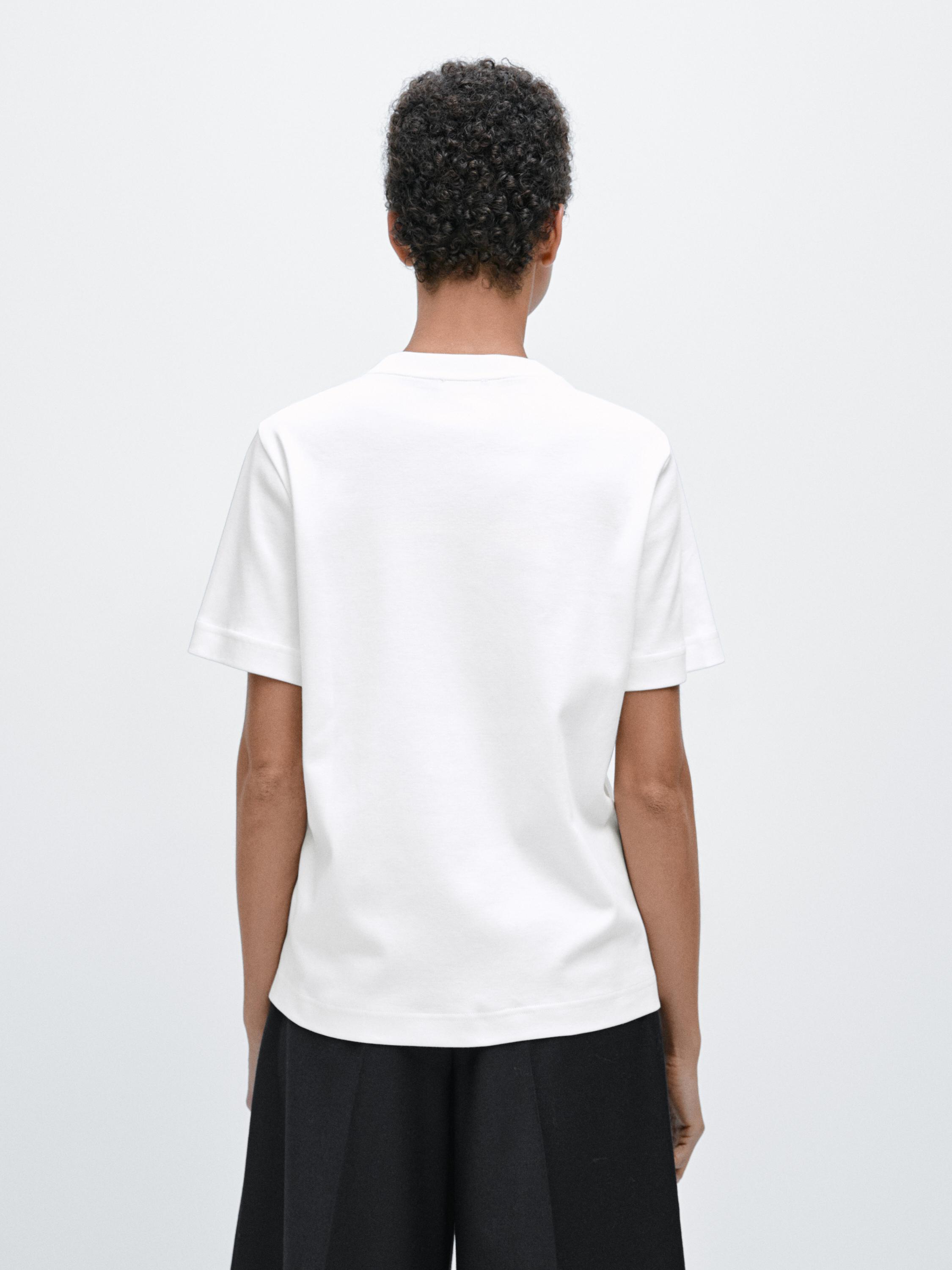 Short sleeve interlock T-shirt — Off white