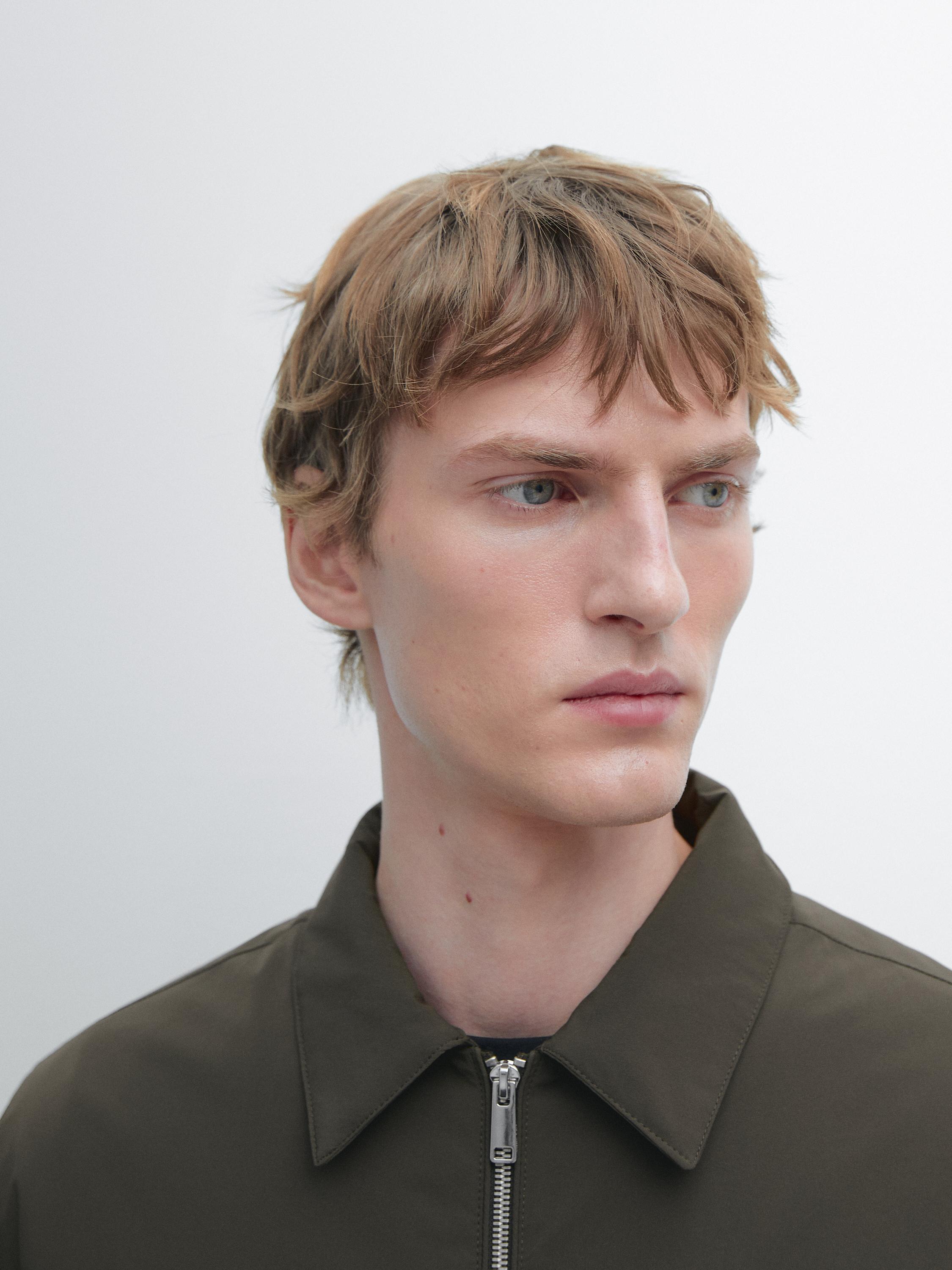 Short jacket with pocket details — KHAKI