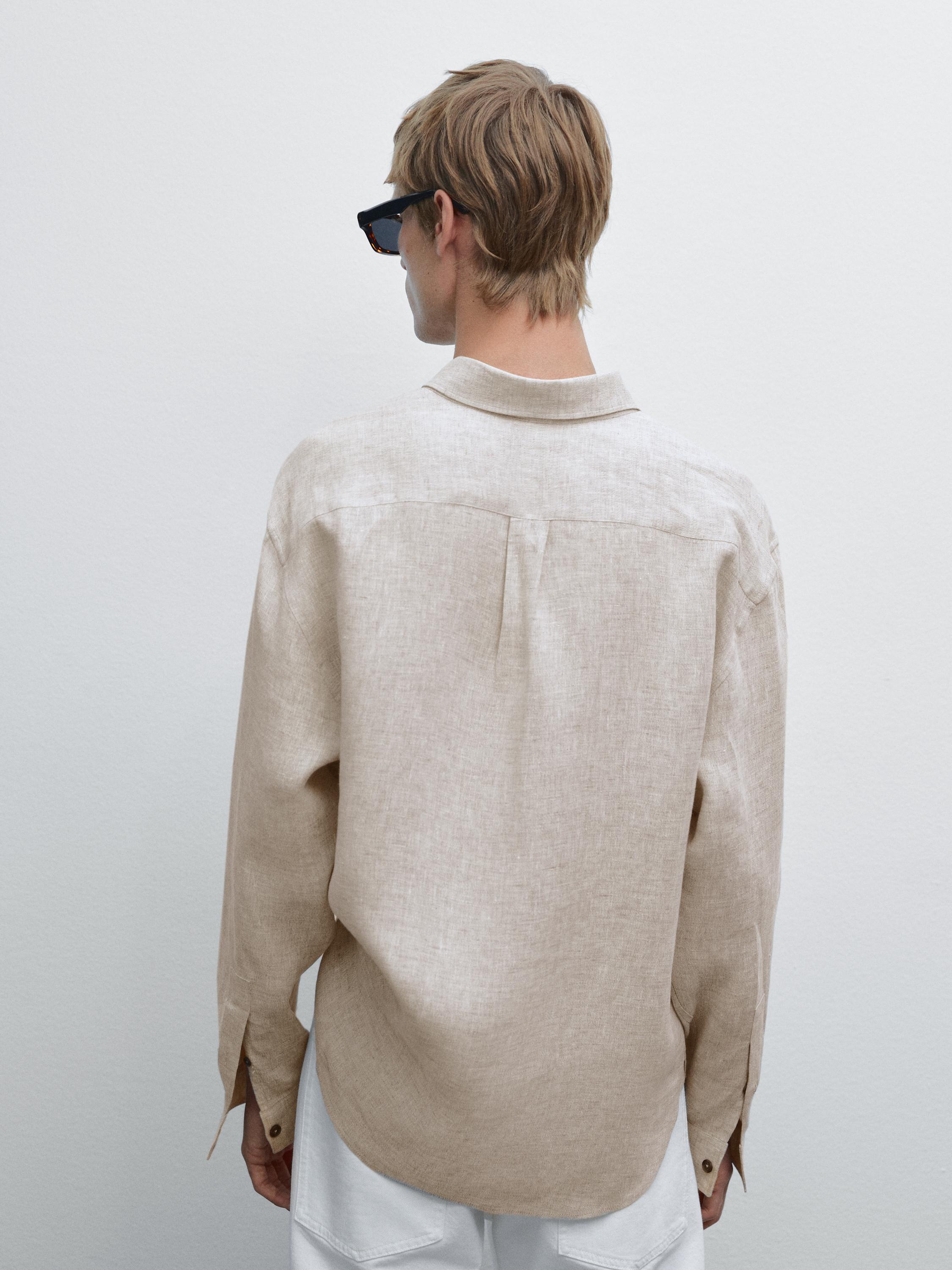 100% linnen overhemd regular fit