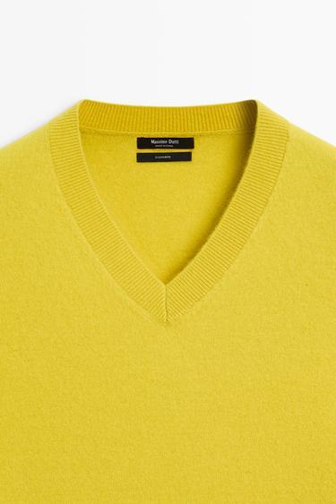 100% cashmere knit sweater — LIME 4